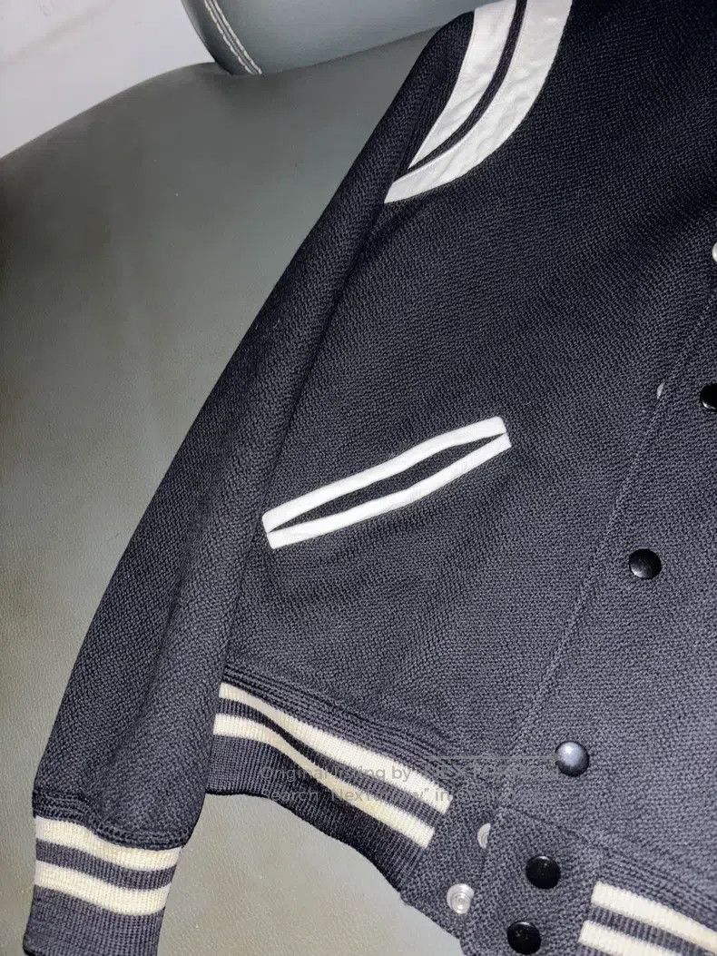 Saint Laurent Paris Saint Laurent Paris Black and White Baseball Jacket Size US M / EU 48-50 / 2 - 4 Thumbnail