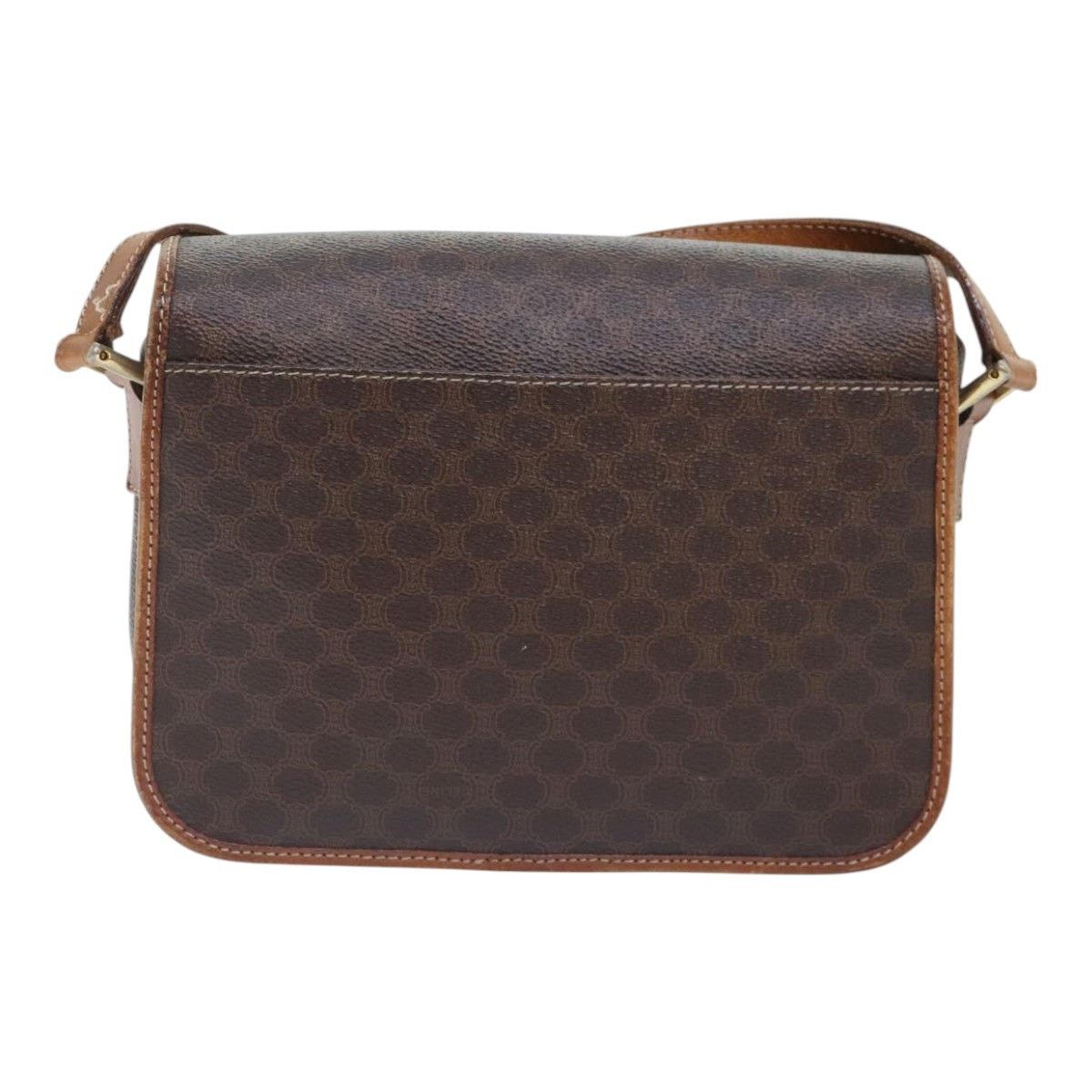 Celine CELINE Macadam Canvas Shoulder Bag Pvc Leather Brown Gold Size ONE SIZE - 3 Thumbnail