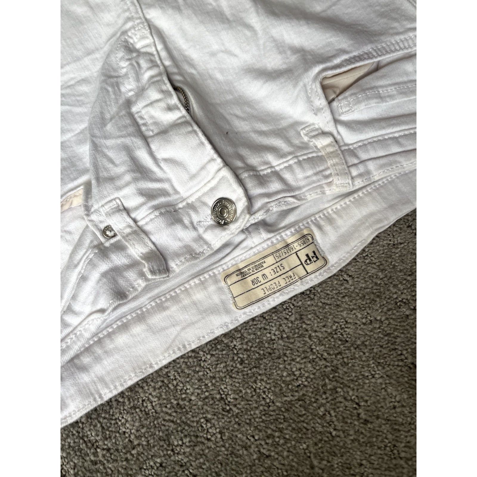 Free People We the Free People Women's White Jeans Size 30 Skinny Size 30" / US 8 / IT 44 - 5 Thumbnail