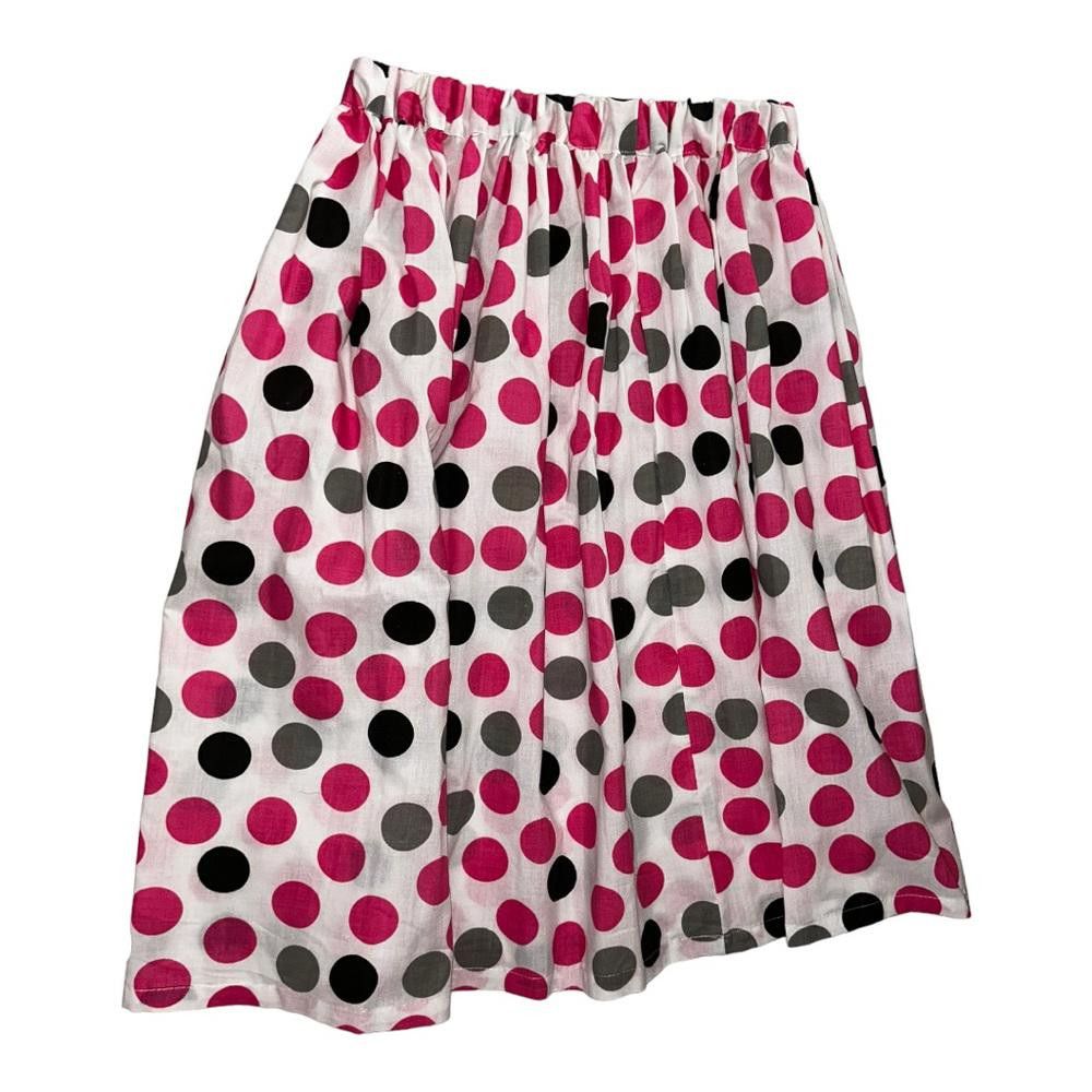Designer Polka Dot Knee Length A Line Skirt Size Small Size 28" / US 6 / IT 42 - 4 Thumbnail