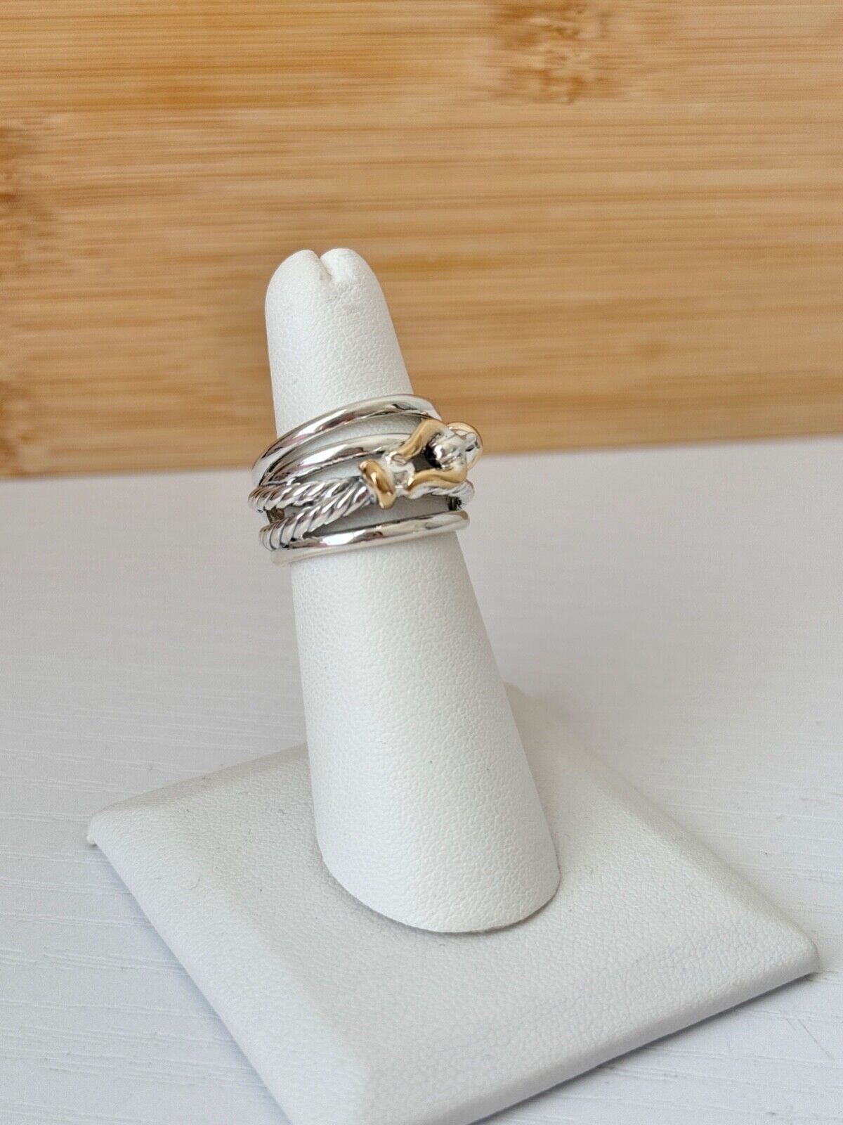 David Yurman david yurman buckle ring sterling silver & 750 gold Size ONE SIZE - 2 Thumbnail