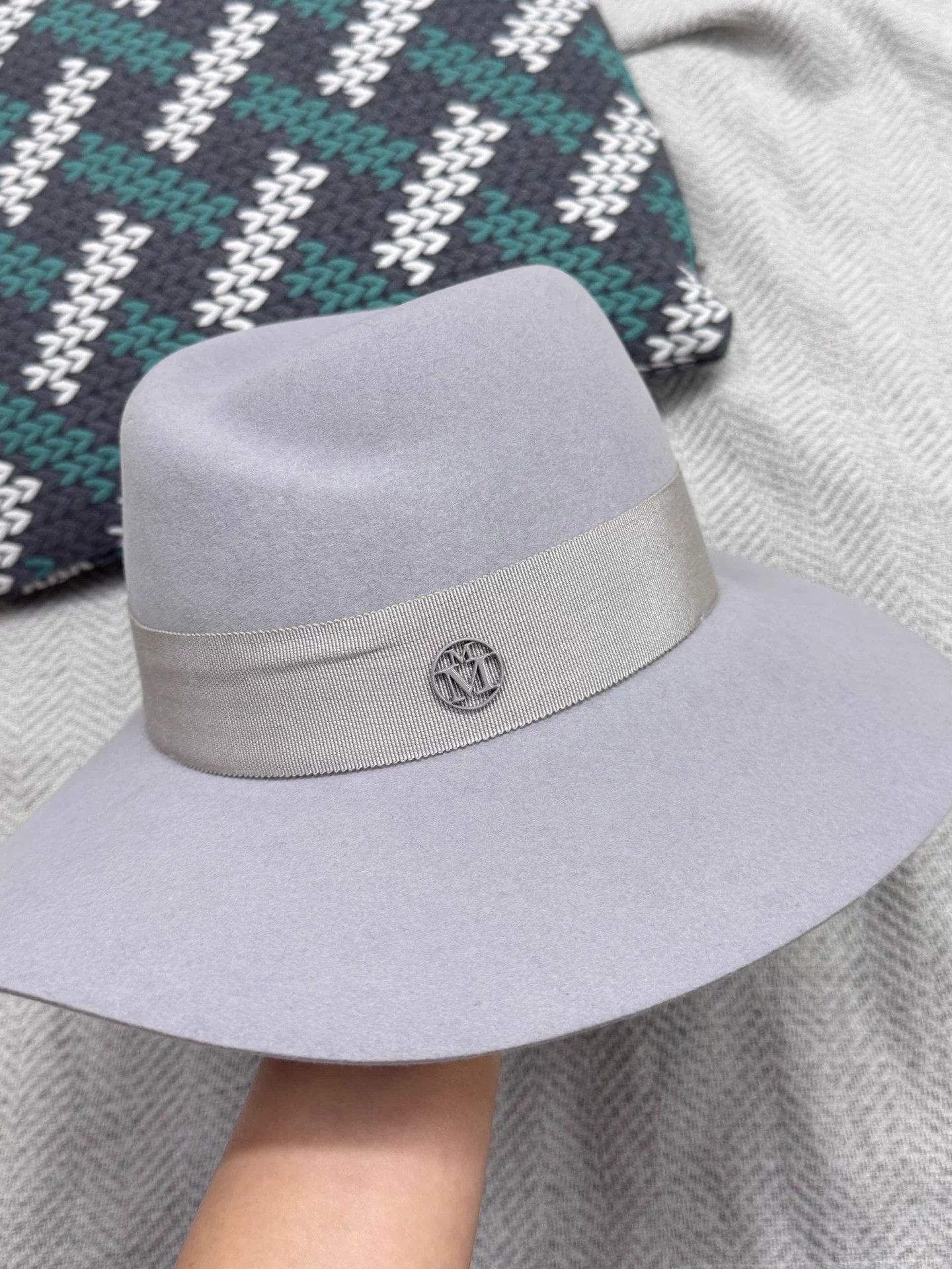 Maison Michel Maison Michel Slate Blue Wool Fedora S New Size ONE SIZE - 2 Thumbnail