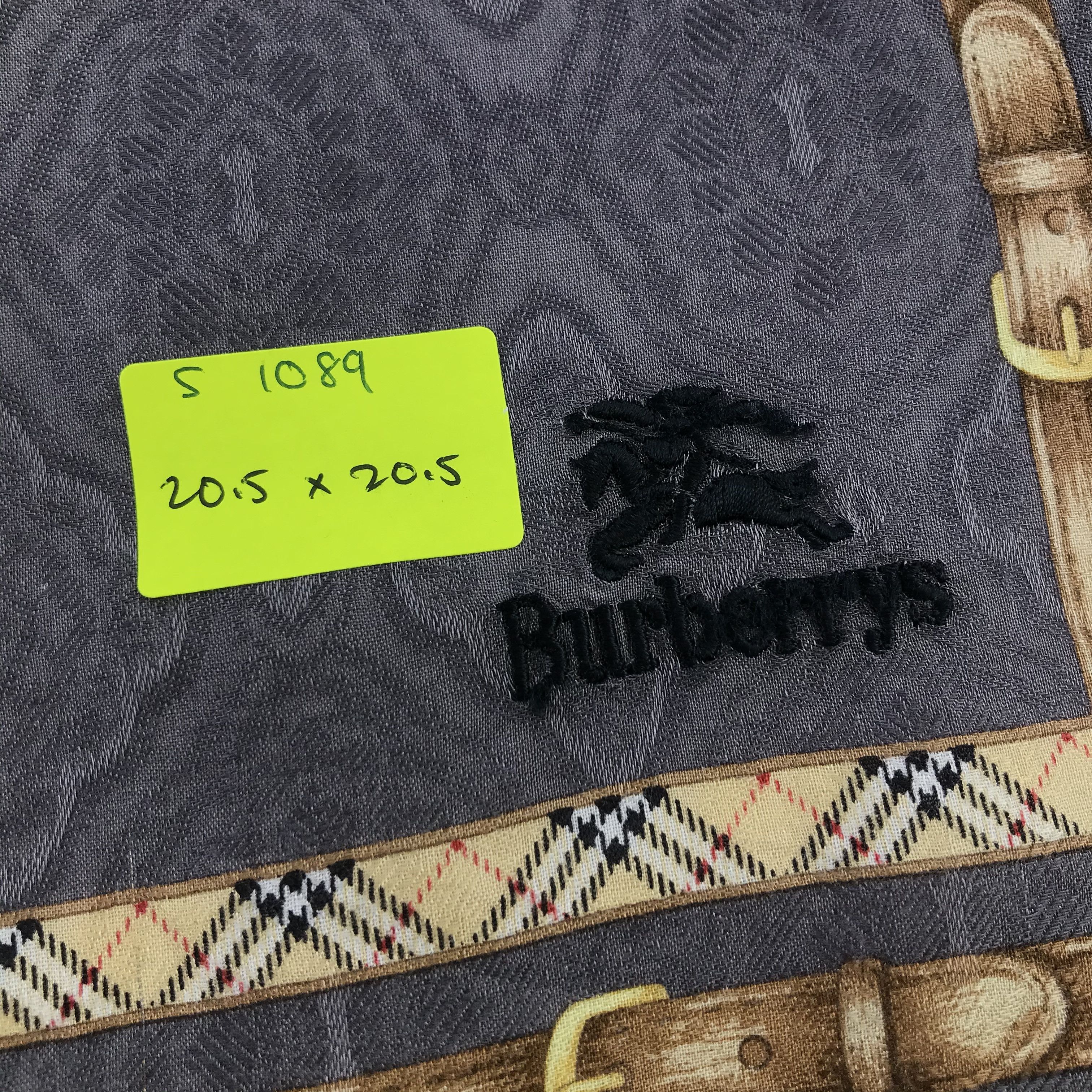 Burberry × Vintage Burberry Bandana / Handkerchief / Neckerchief - S1089 Size ONE SIZE - 5 Thumbnail