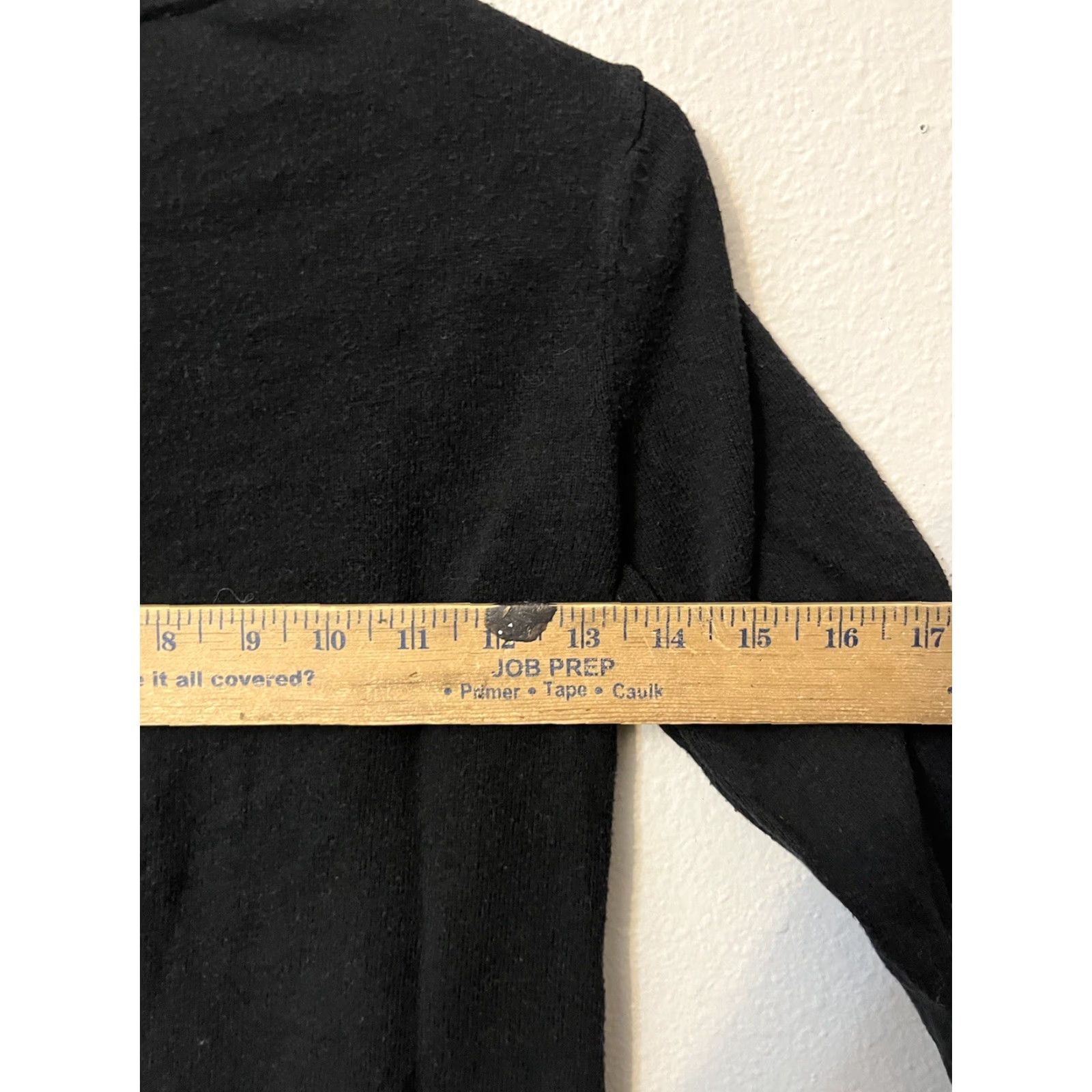 Vintage New York & Company Cardigan Top Womens Small Black Solid 3/4 Sleeve Cotton Blend Button V-Neck Size S / US 4 / IT 40 - 5 Thumbnail