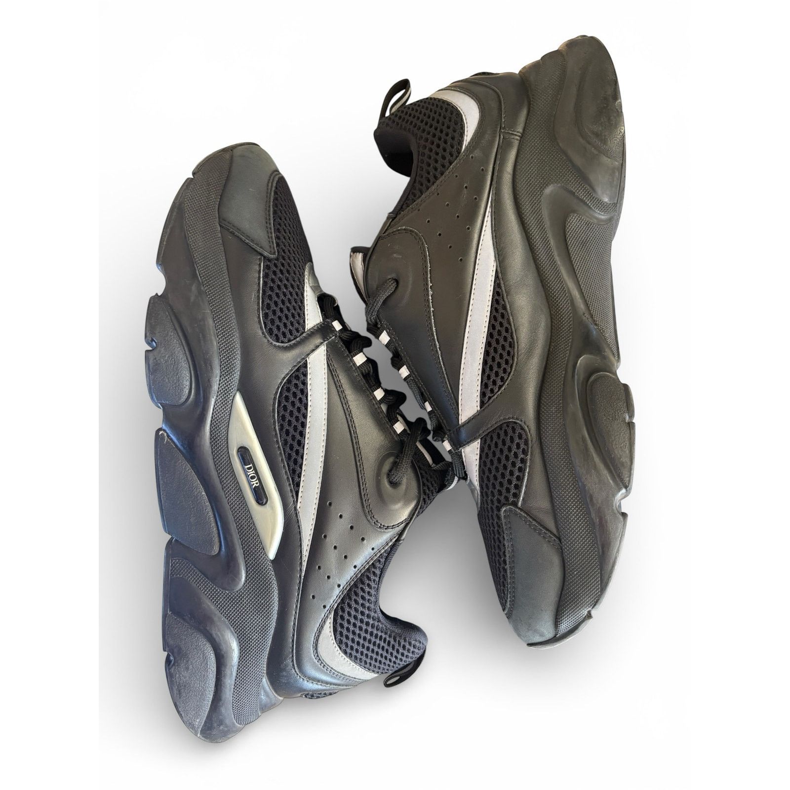 Dior Dior B22 Reflective Low Top Black Sneakers | Size 46 (13US) Size US 13 / EU 46 - 2 Thumbnail