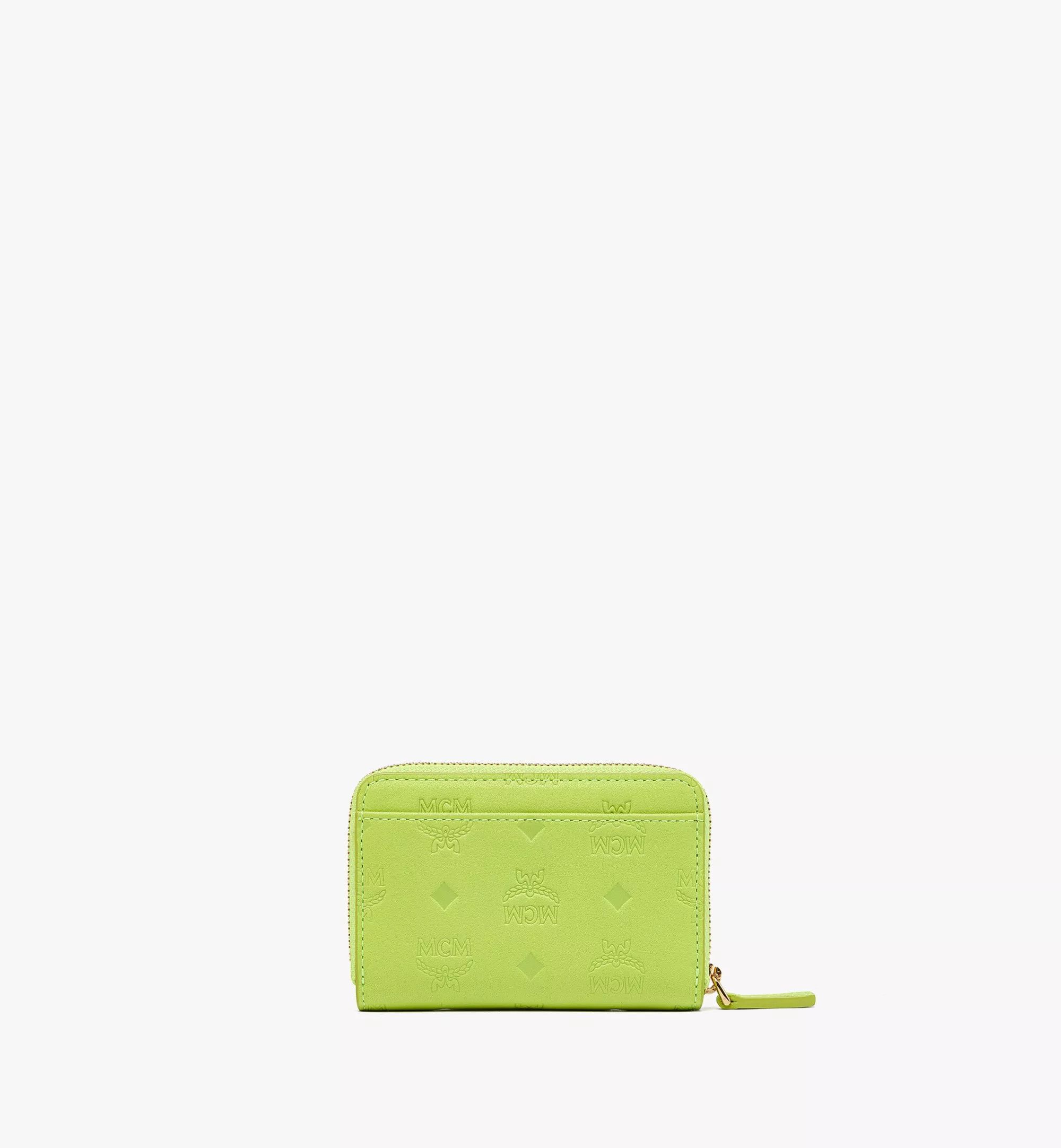 MCM o1mt1gz1224 Size: OS / xMini Zipped Wallet in Acid Green Size ONE SIZE - 3 Thumbnail
