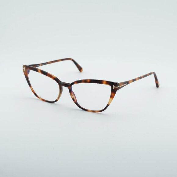 Tom Ford FT5825-B 053 Eyeglasses Havana 55mm Cat Eye Frame
