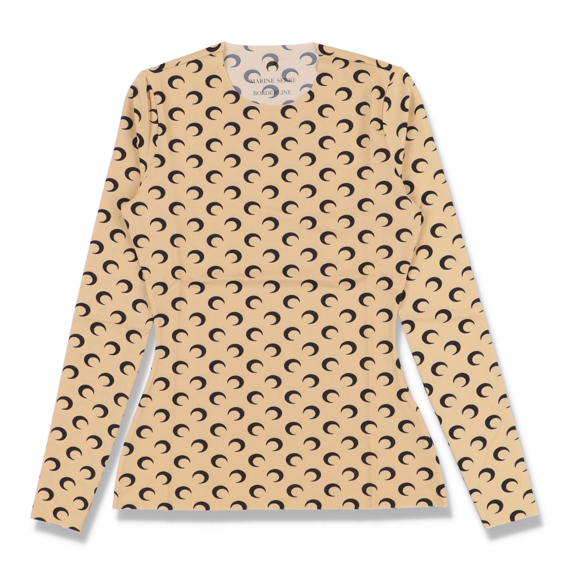 Marine Serre Tan Borderline Moon Print Second Skin Top Size L / US 10 / IT 46 - 1 Thumbnail