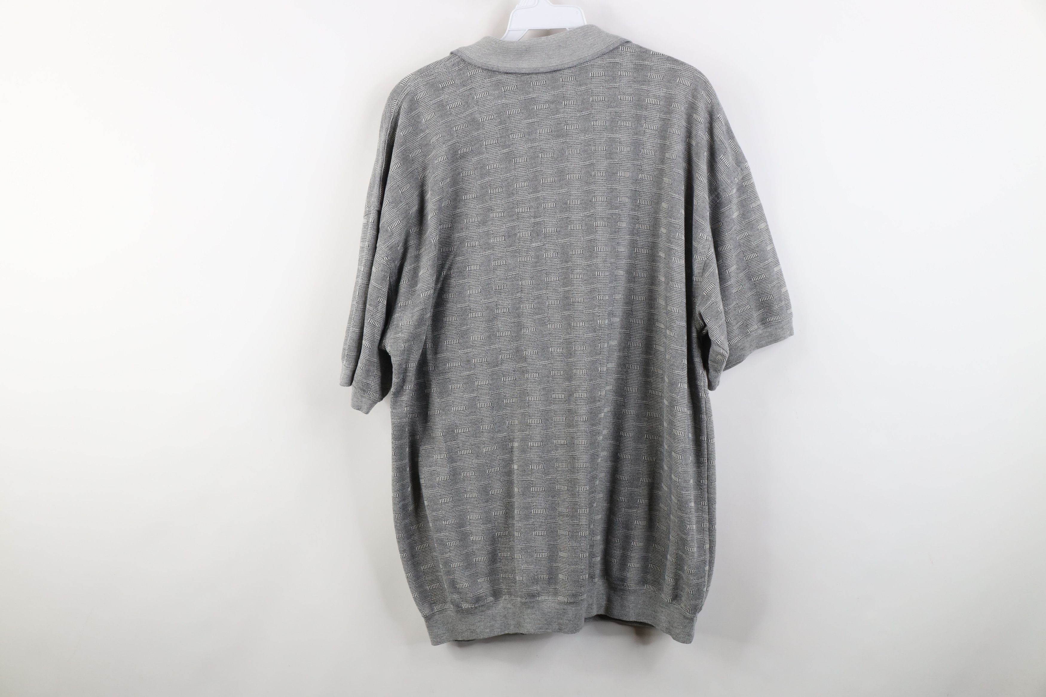Vintage Vintage 90s Streetwear Checkered Pullover Polo Shirt Gray Size US L / EU 52-54 / 3 - 9 Thumbnail