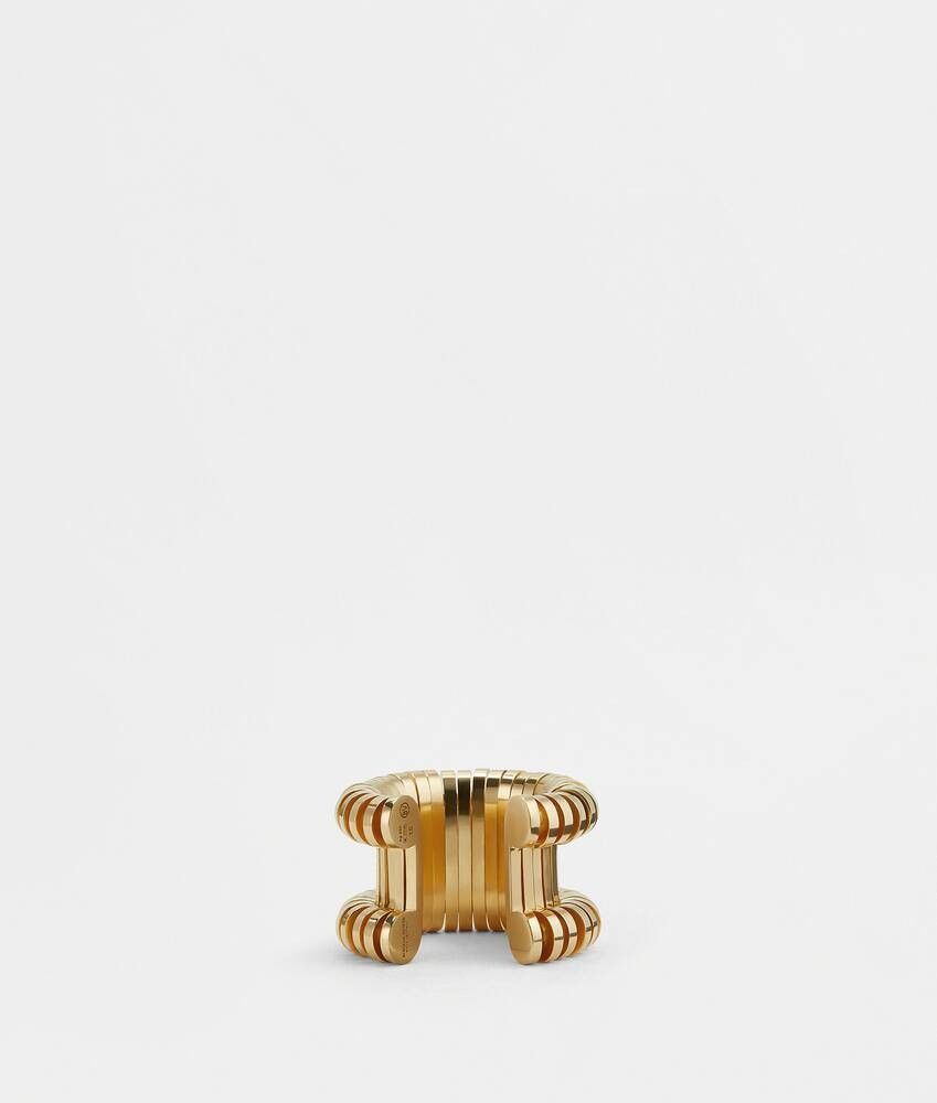 Bottega Veneta o1n1vont0425 Size: 11 / Staple Ring in Gold Size ONE SIZE - 3 Thumbnail