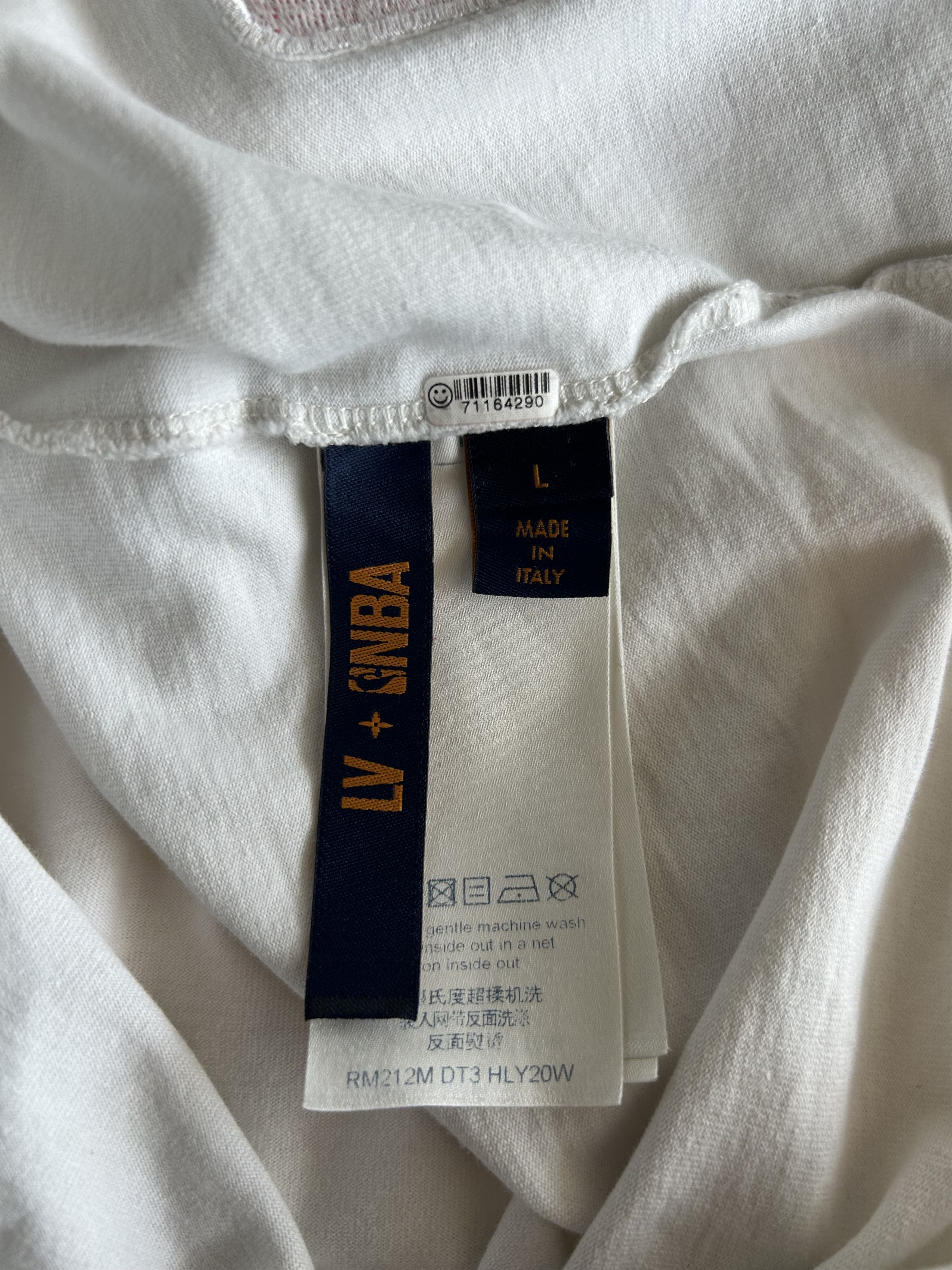 Louis Vuitton Louis Vuitton NBA White Logo T-Shirt Size US L / EU 52-54 / 3 - 3 Thumbnail