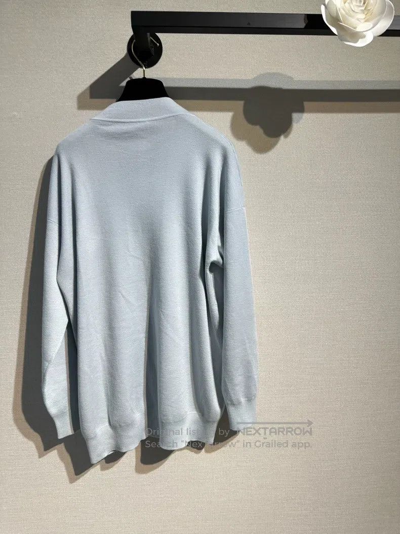 Hermes Hermes Baby Blue 50 Cashmere 50 Silk Knit Cardigan Size XXS / US 00 / IT 34 - 5 Thumbnail