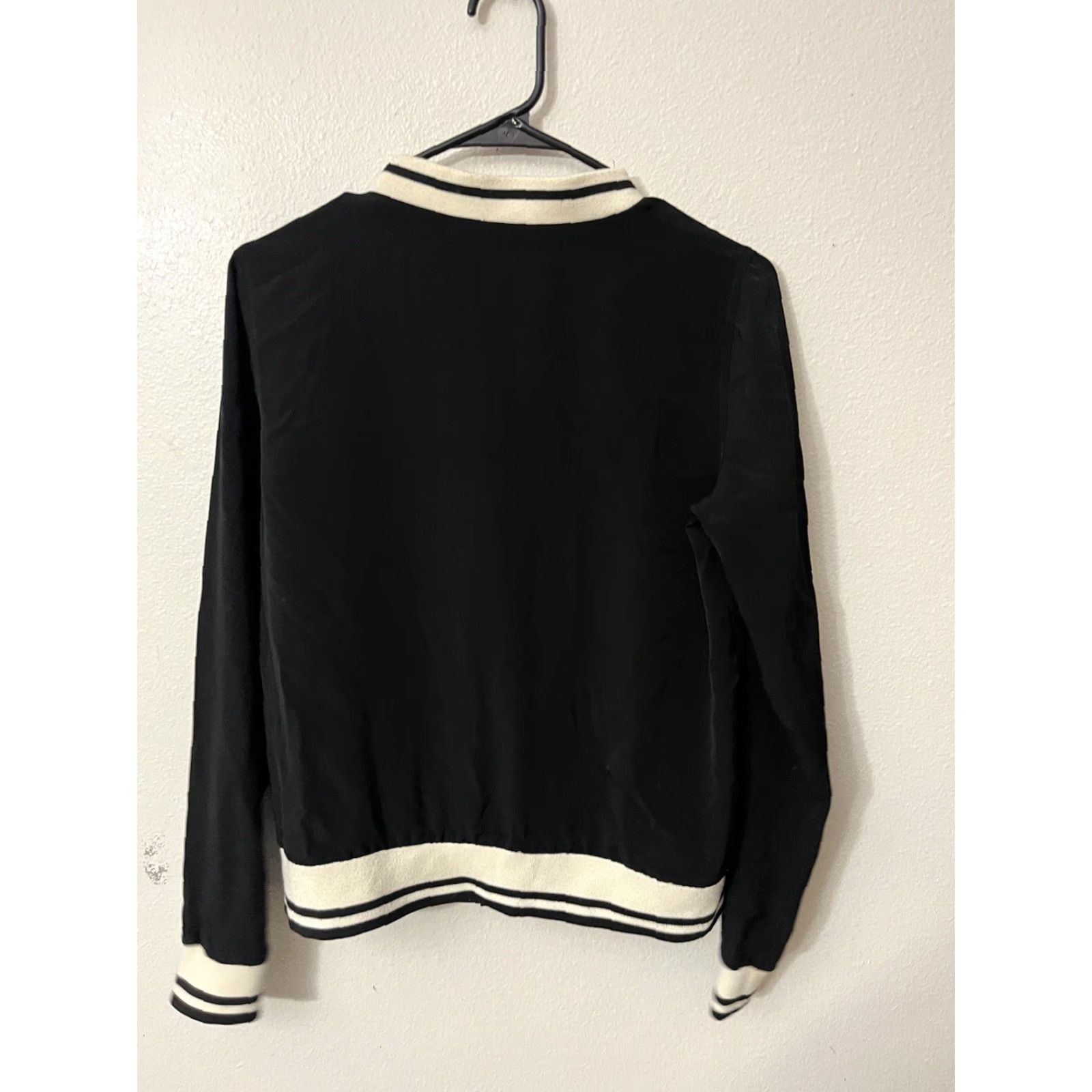 Calvin Klein Calvin Klein Jacket Full Zip Cropped Pockets Moto Bomber Trucker Black Sz M Womens Bike Style Size M / US 6-8 / IT 42-44 - 3 Thumbnail