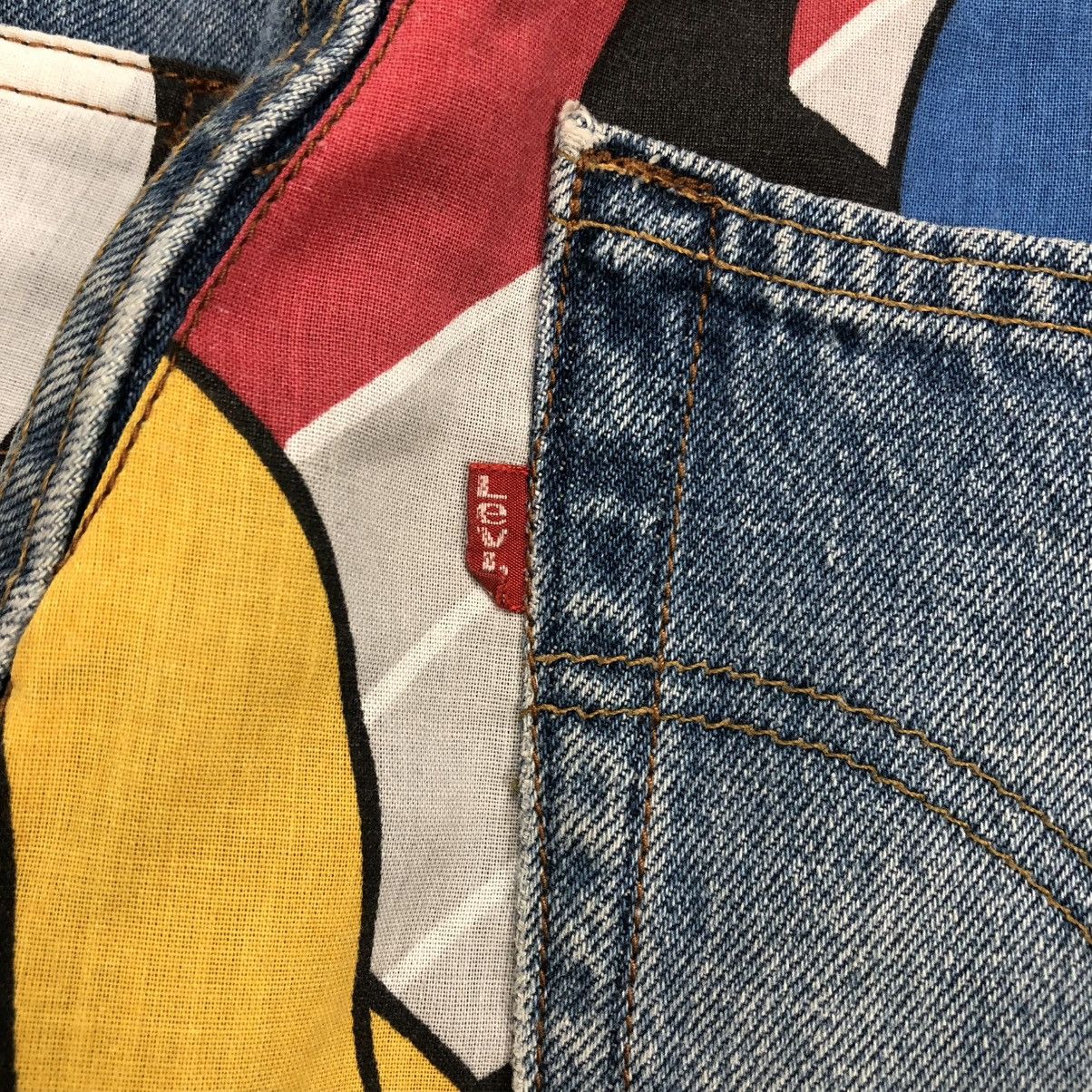 Levi's Vintage Clothing 🇺🇸90’s Levis 501 Distressed Cartoon Mickey Mouse Rework Jeans Size US 32 / EU 48 - 7 Thumbnail