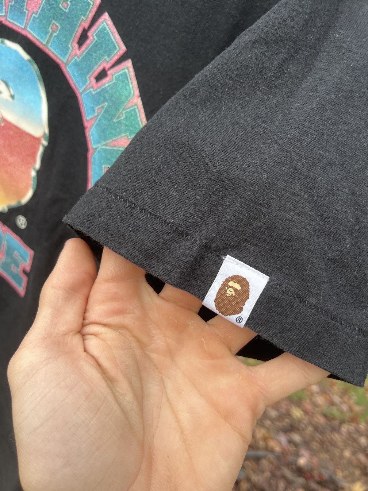 Bape Glitter Logo College Tee Size US L / EU 52-54 / 3 - 4 Thumbnail
