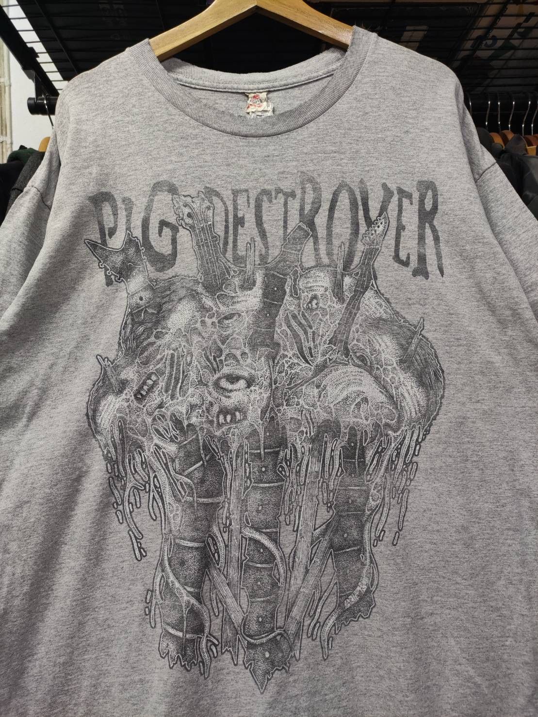 Band Tees Vtg 00's Pig Destroyer Band Promo T-Shirt Size US L / EU 52-54 / 3 - 1 Thumbnail