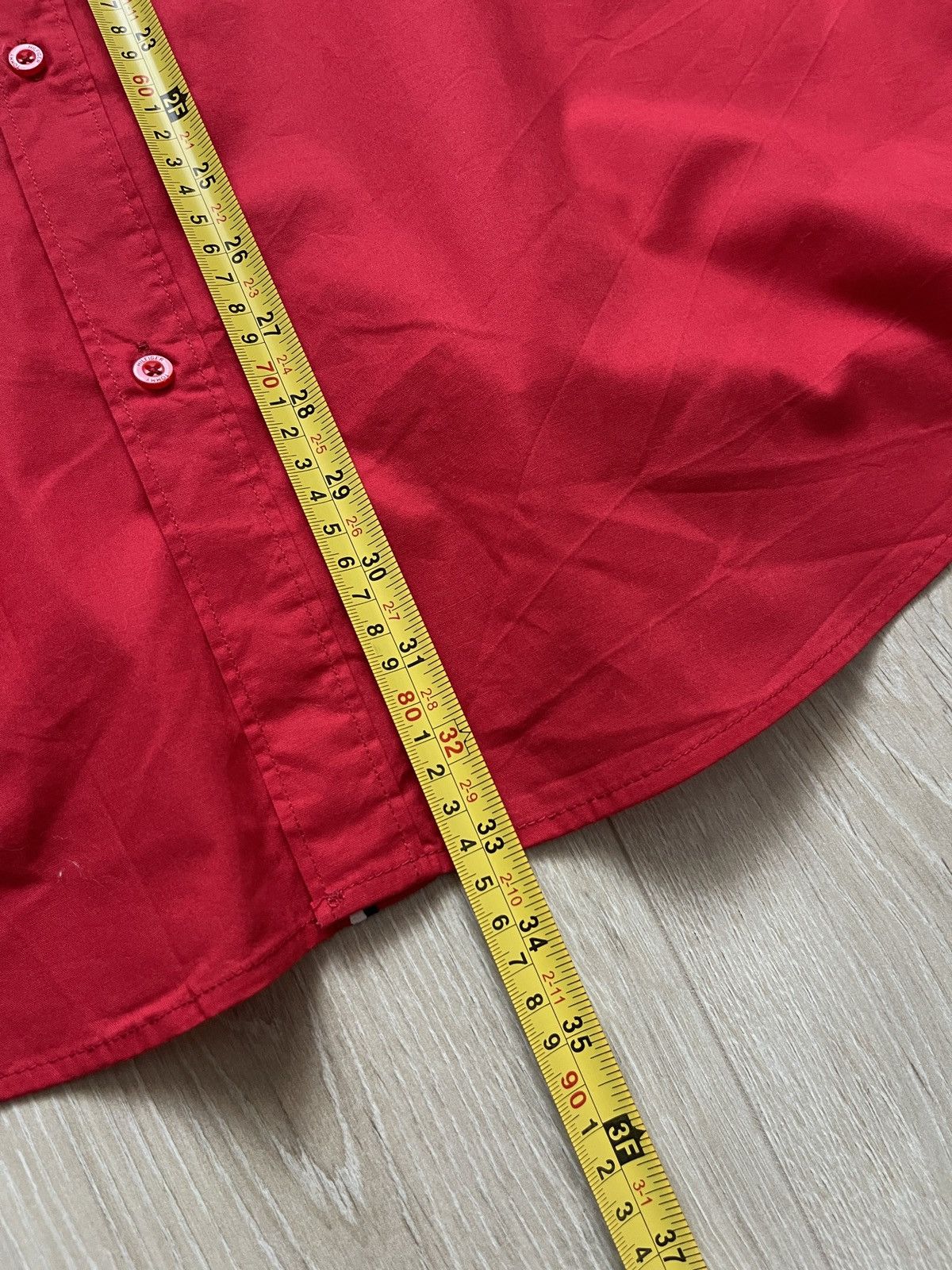 Tommy Hilfiger Vintage tommy hilfiger red short sleeve shirt 4XL Size US XXL / EU 58 / 5 - 11 Thumbnail