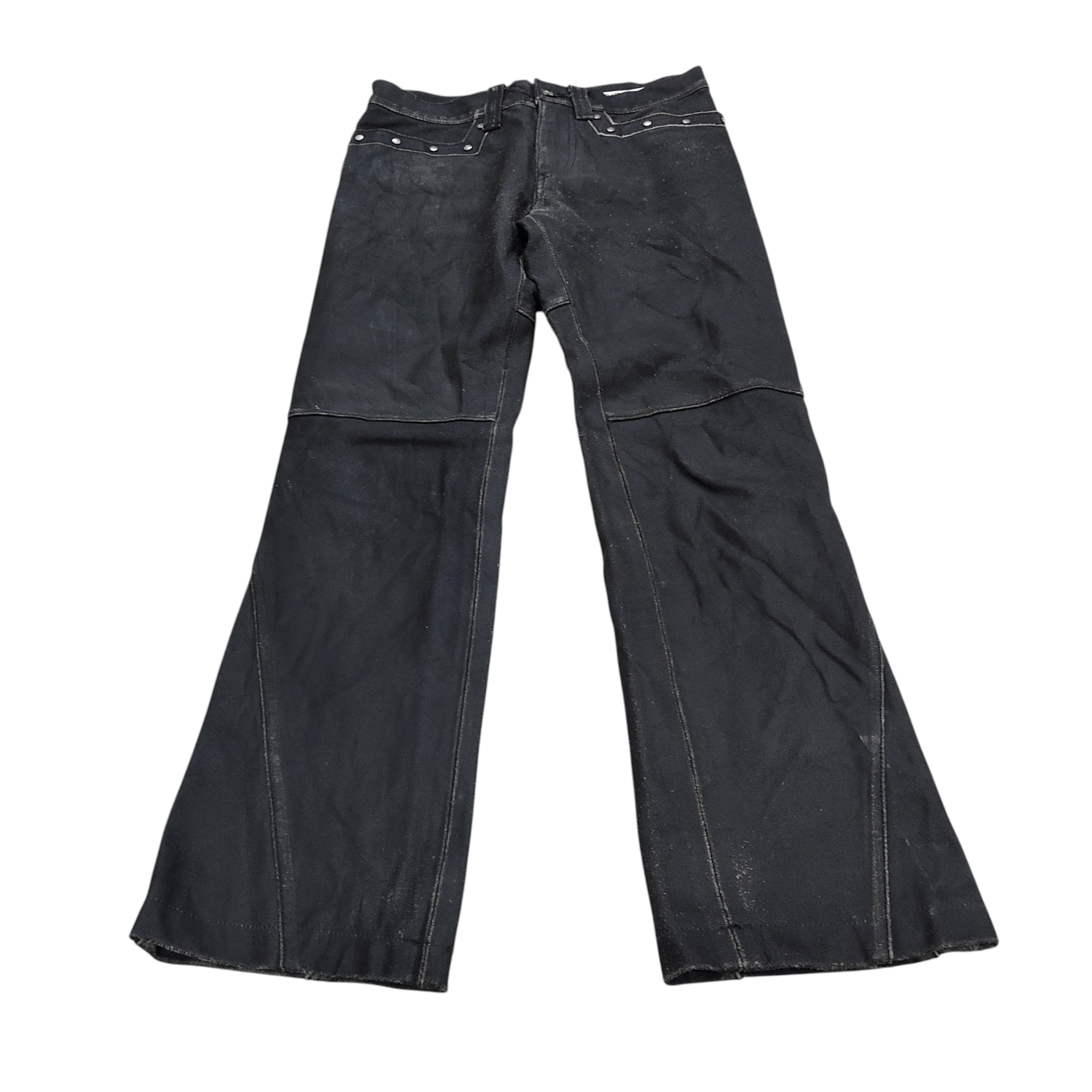 semanticdesign Semantic Design Studded Bikers Cowhide Leather Pants Size US 28 / EU 44 - 13 Thumbnail