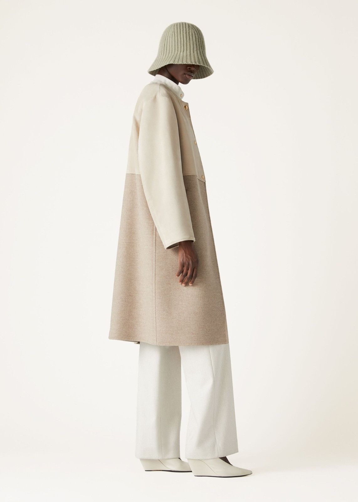 Loro Piana o1srvl11e0126 FAN6203 Hanlin Sb Coat in Beige Size M / US 6-8 / IT 42-44 - 5 Thumbnail