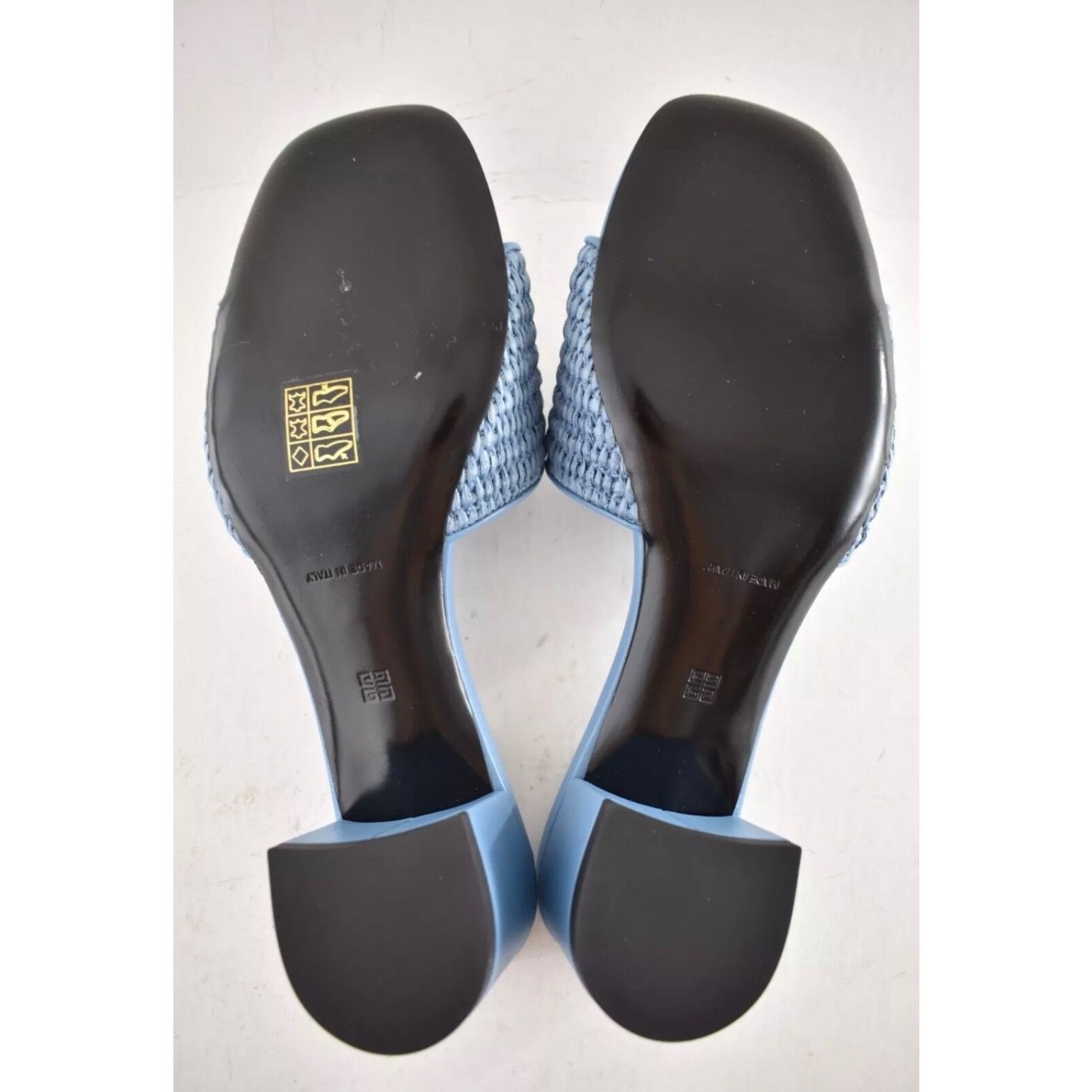 Givenchy Givenchy 4G Denim Blue Raffia Logo Leather Slide On Mule Size US 9.5 / IT 39.5 - 15 Thumbnail
