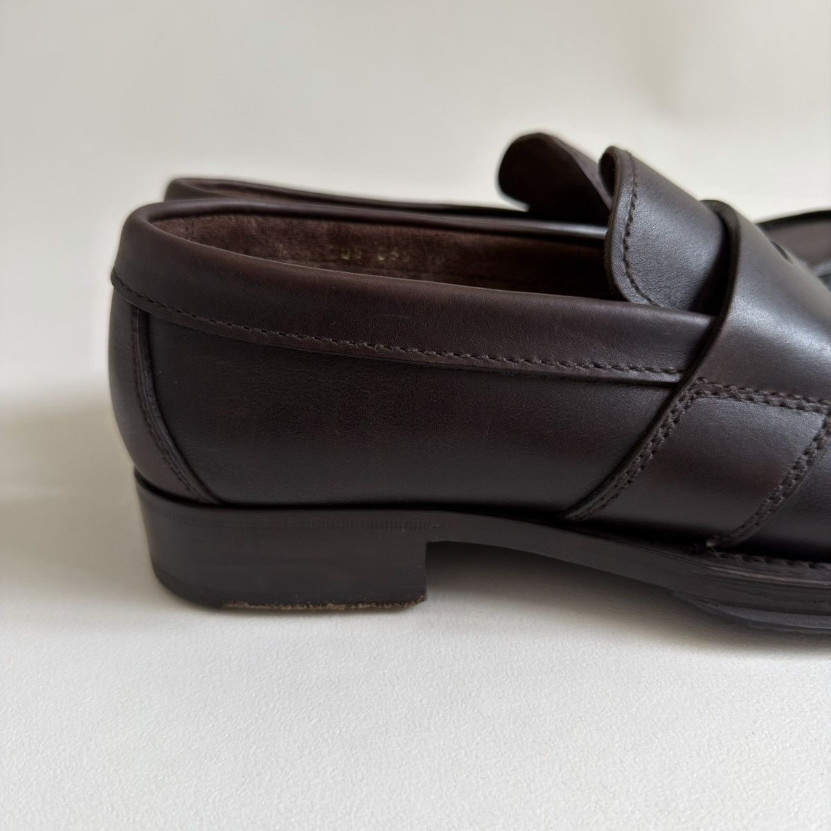 Prada Dark Brown Leather Chunky Loafers Size US 11 / EU 44 - 9 Thumbnail