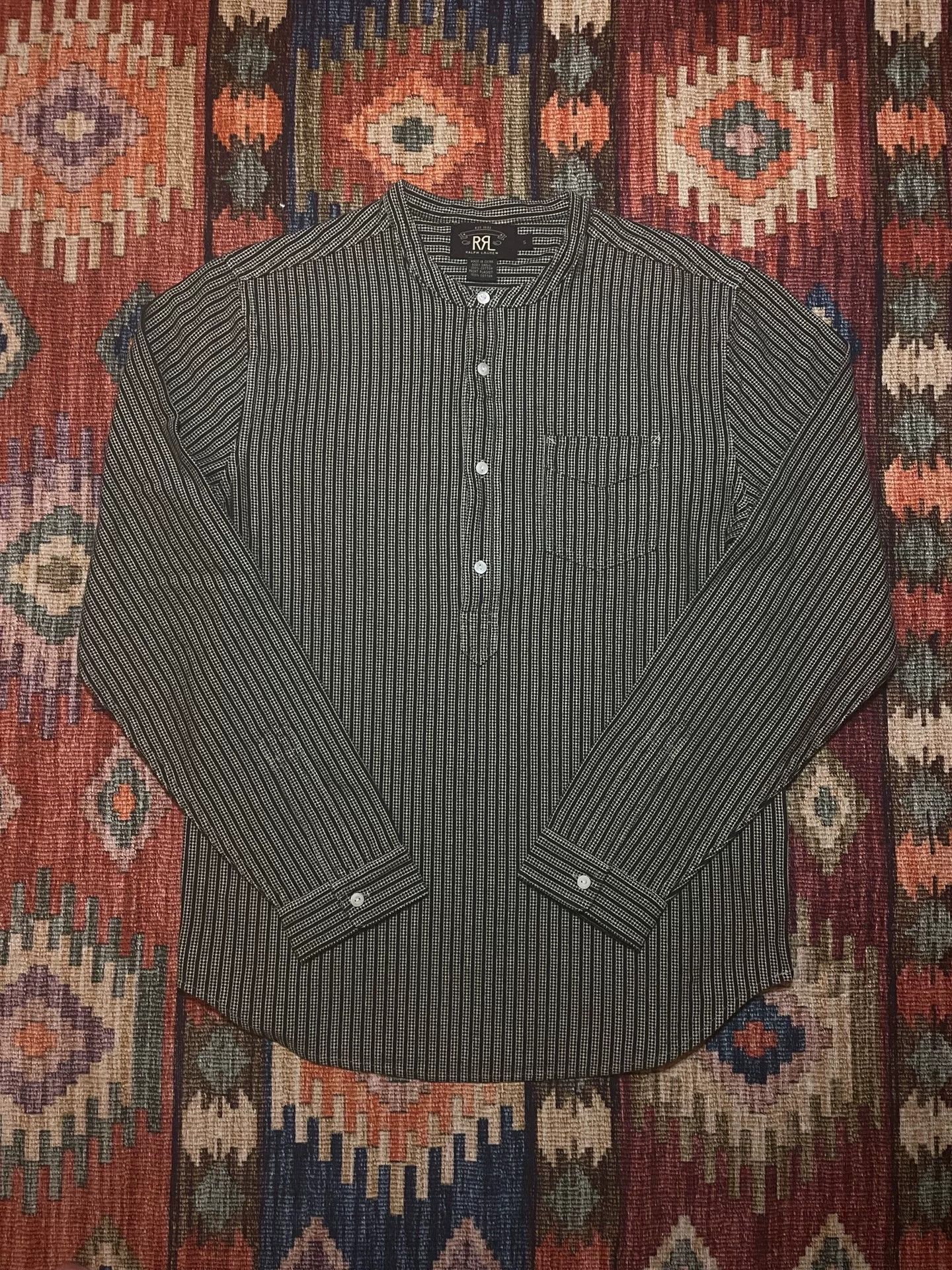 RRL Ralph Lauren RRL 2014 Rare Striped Henley Pullover S Size US S / EU 44-46 / 1 - 1 Thumbnail