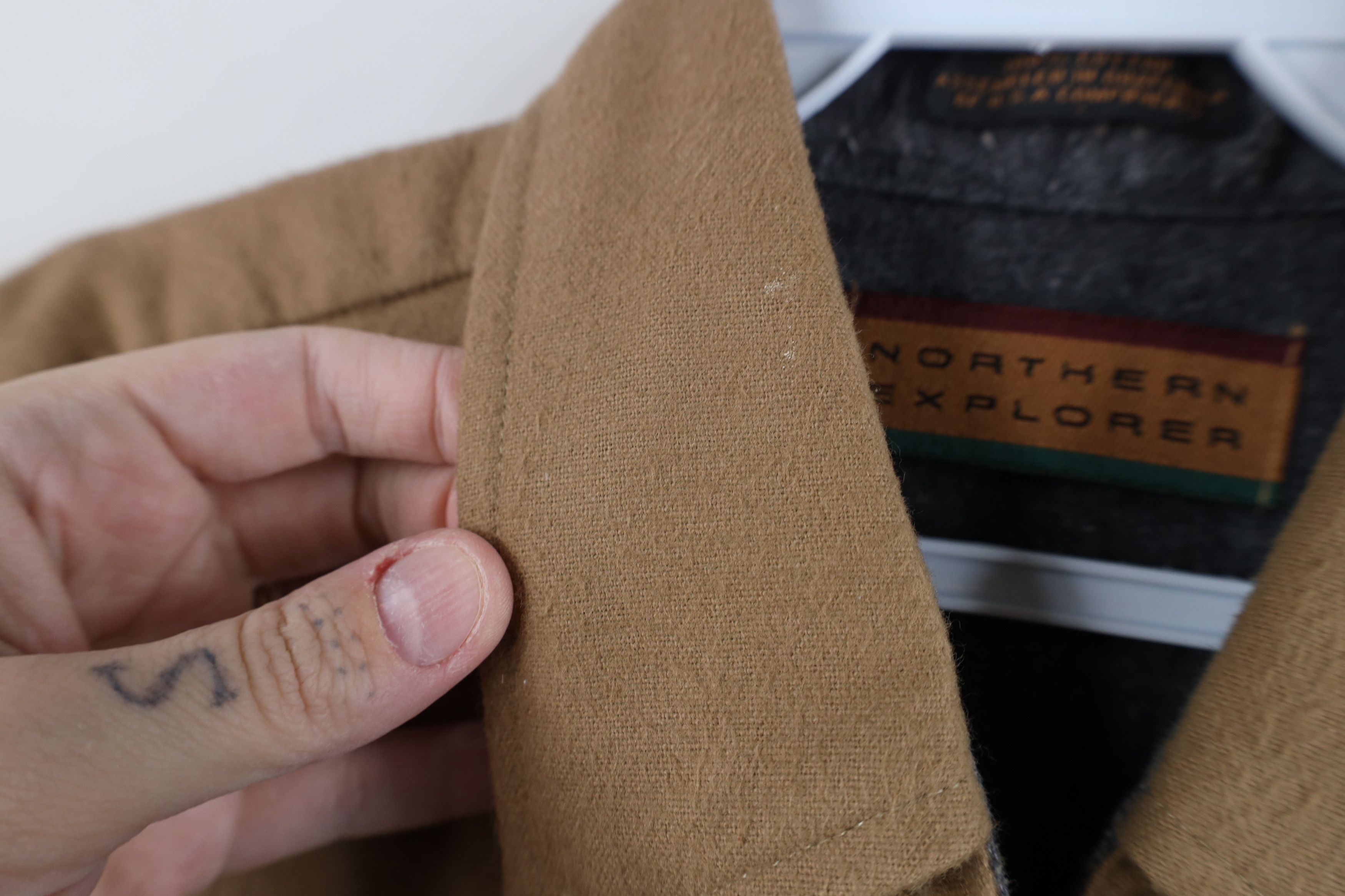 Vintage Vintage 90s Streetwear Chamois Cloth Button Shirt Brown Size US M / EU 48-50 / 2 - 7 Thumbnail