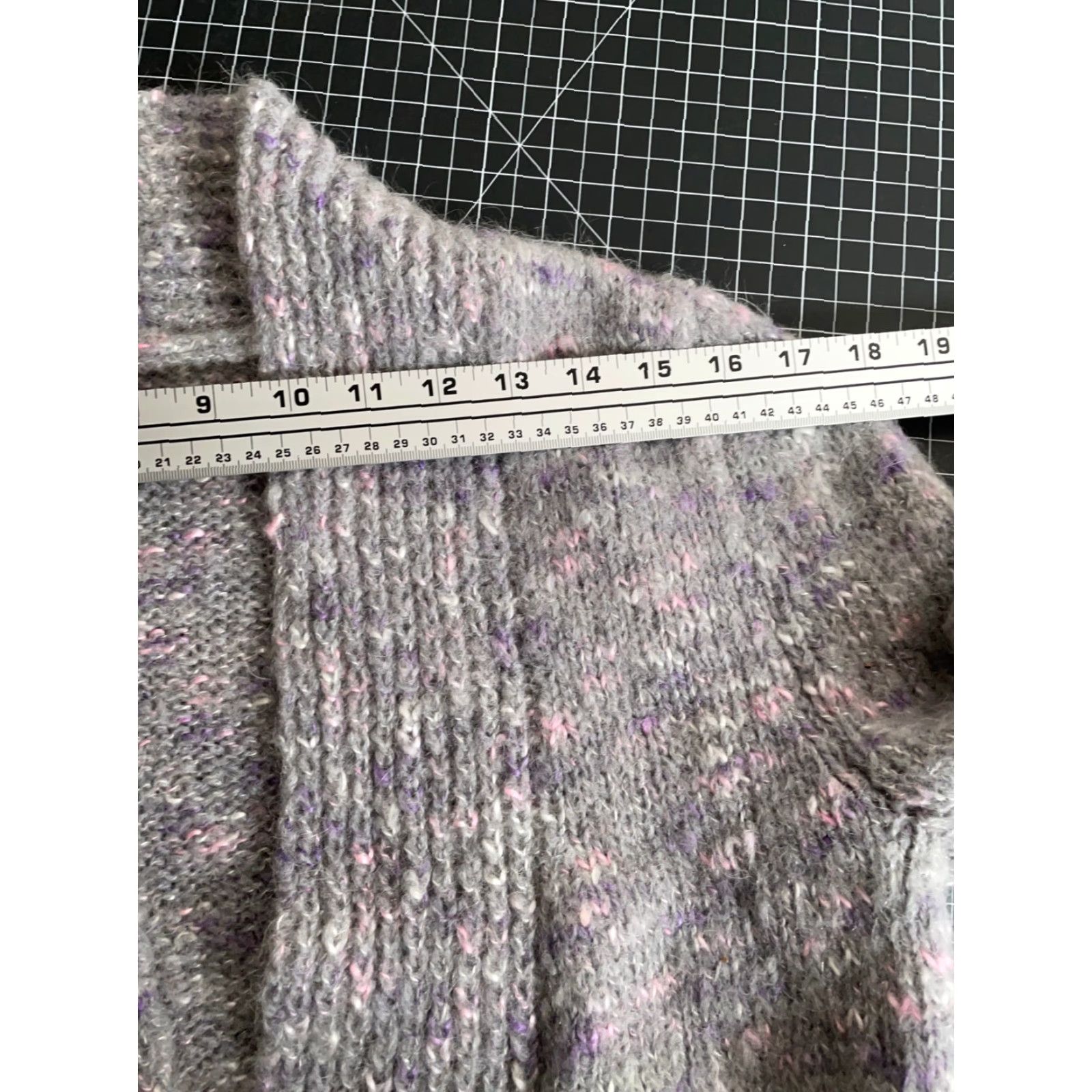 Vintage VINTAGE Mohair Blend Cardigan Women's Small Gray Purple Double Breasted Sweater VTG Size S / US 4 / IT 40 - 6 Thumbnail