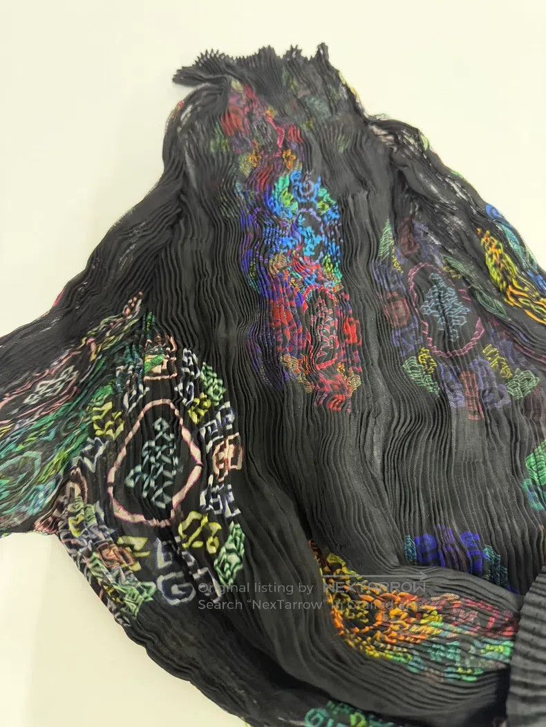 Issey Miyake Issey Miyake Main Line Chinese-Style Printed Ruched Turtle Size M / US 6-8 / IT 42-44 - 4 Thumbnail