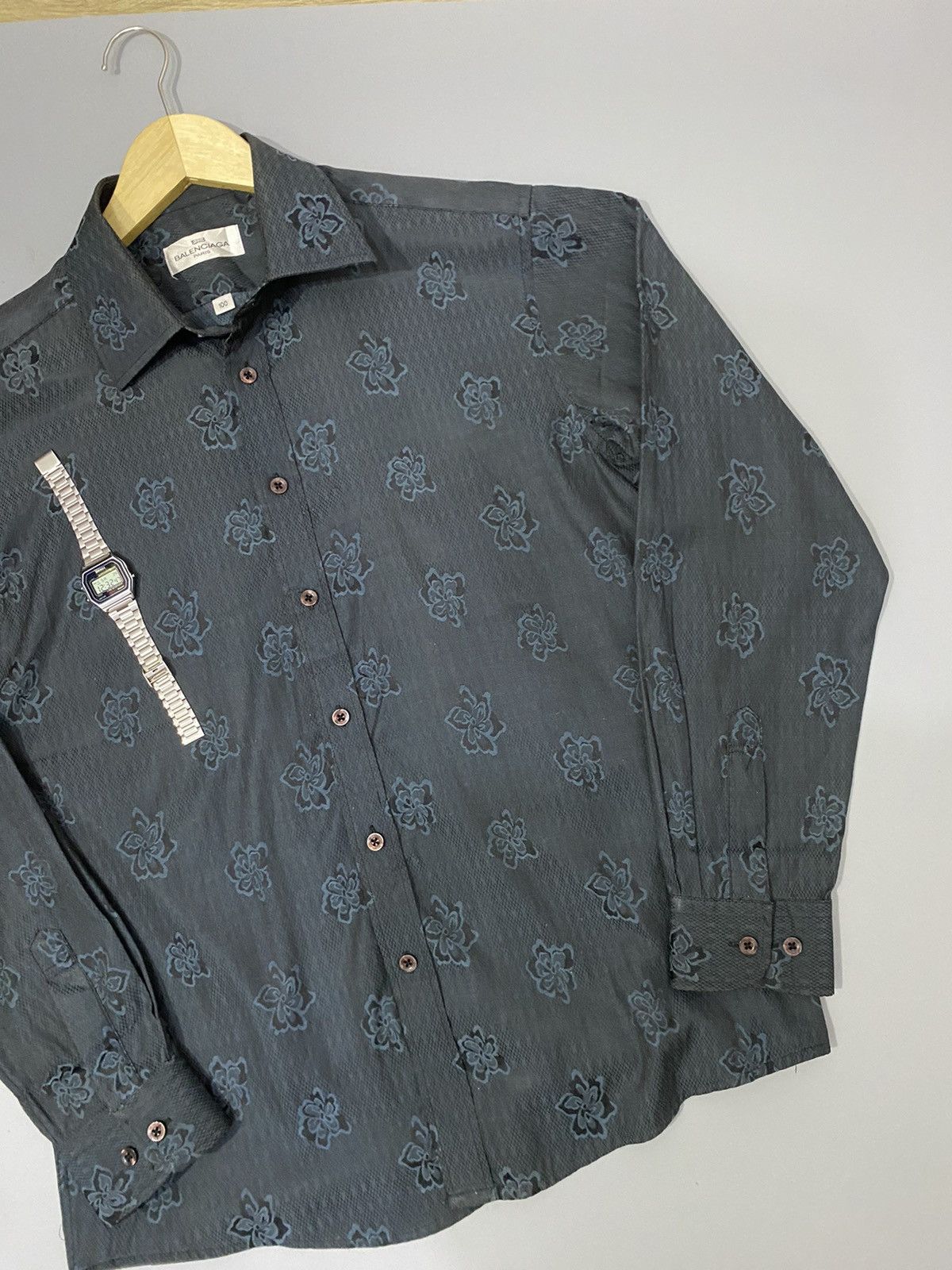 Balenciaga 💥Floral💥Balenciaga Shirt Buttons Up Size US L / EU 52-54 / 3 - 9 Thumbnail