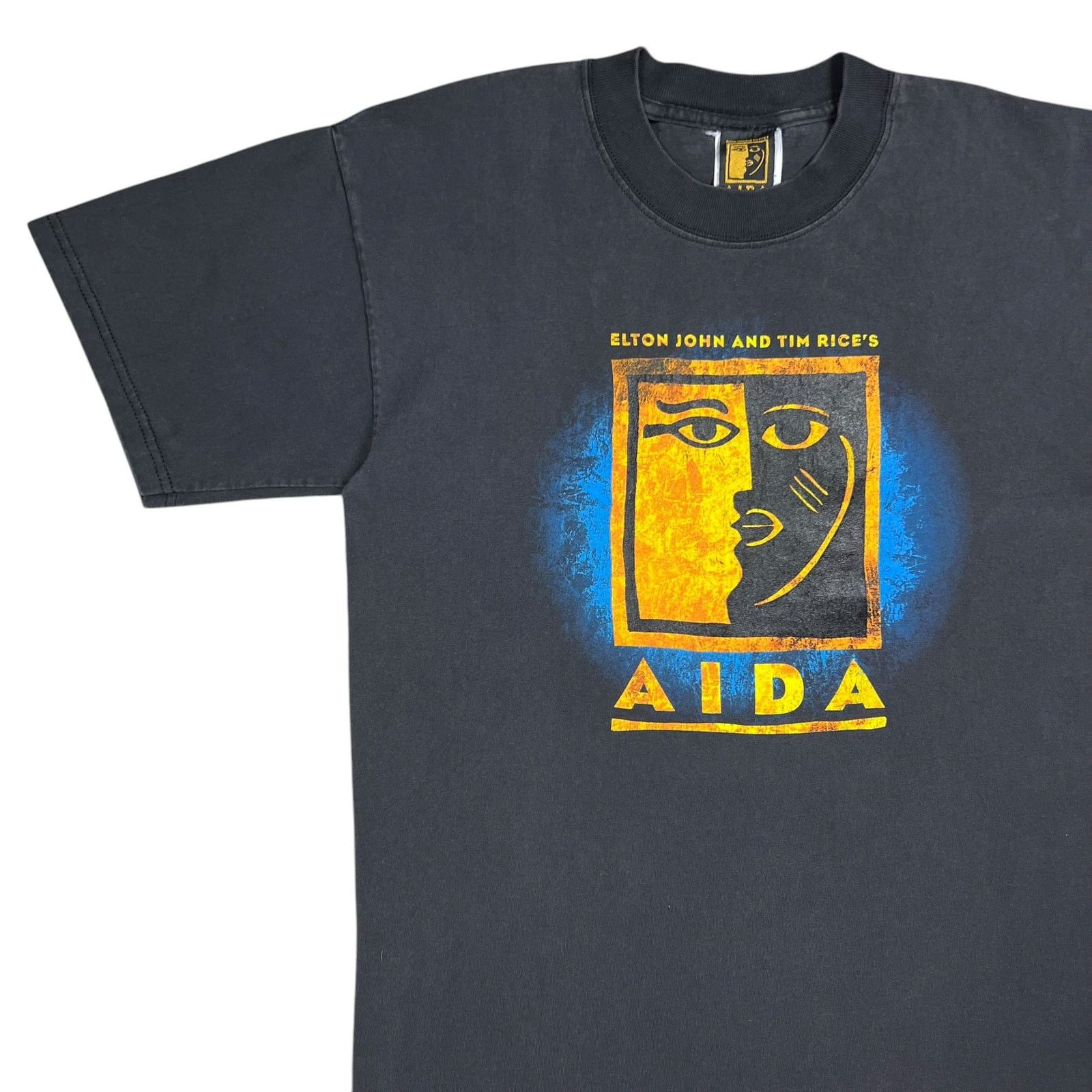 Band Tees × Vintage Vintage 1998 Elton John Tim Rice Aida On Broadway faded tee Size US M / EU 48-50 / 2 - 4 Thumbnail