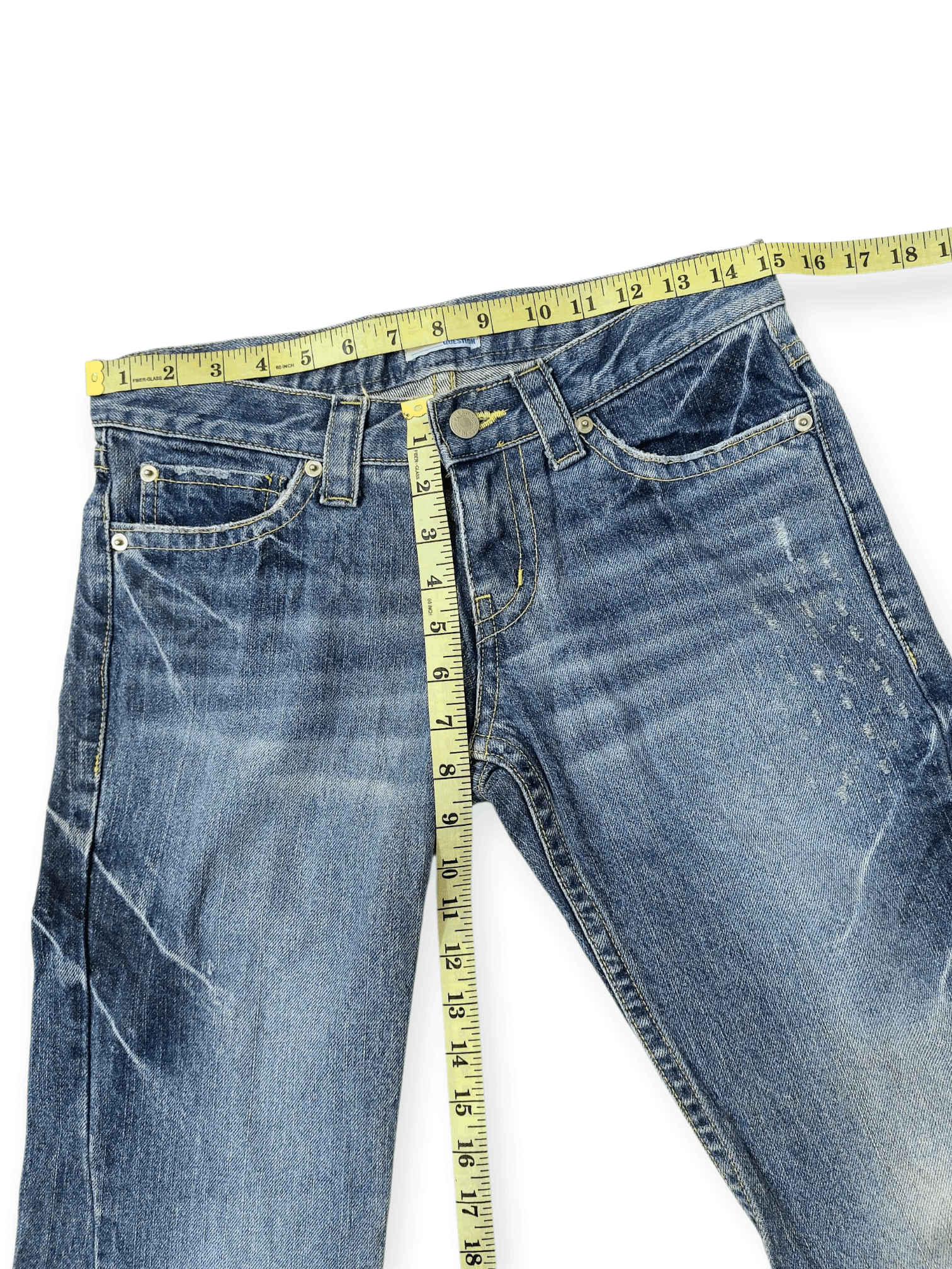 Vintage ☠️Super Flare Nasty Question Tornado Mart Style Size 29" - 18 Thumbnail