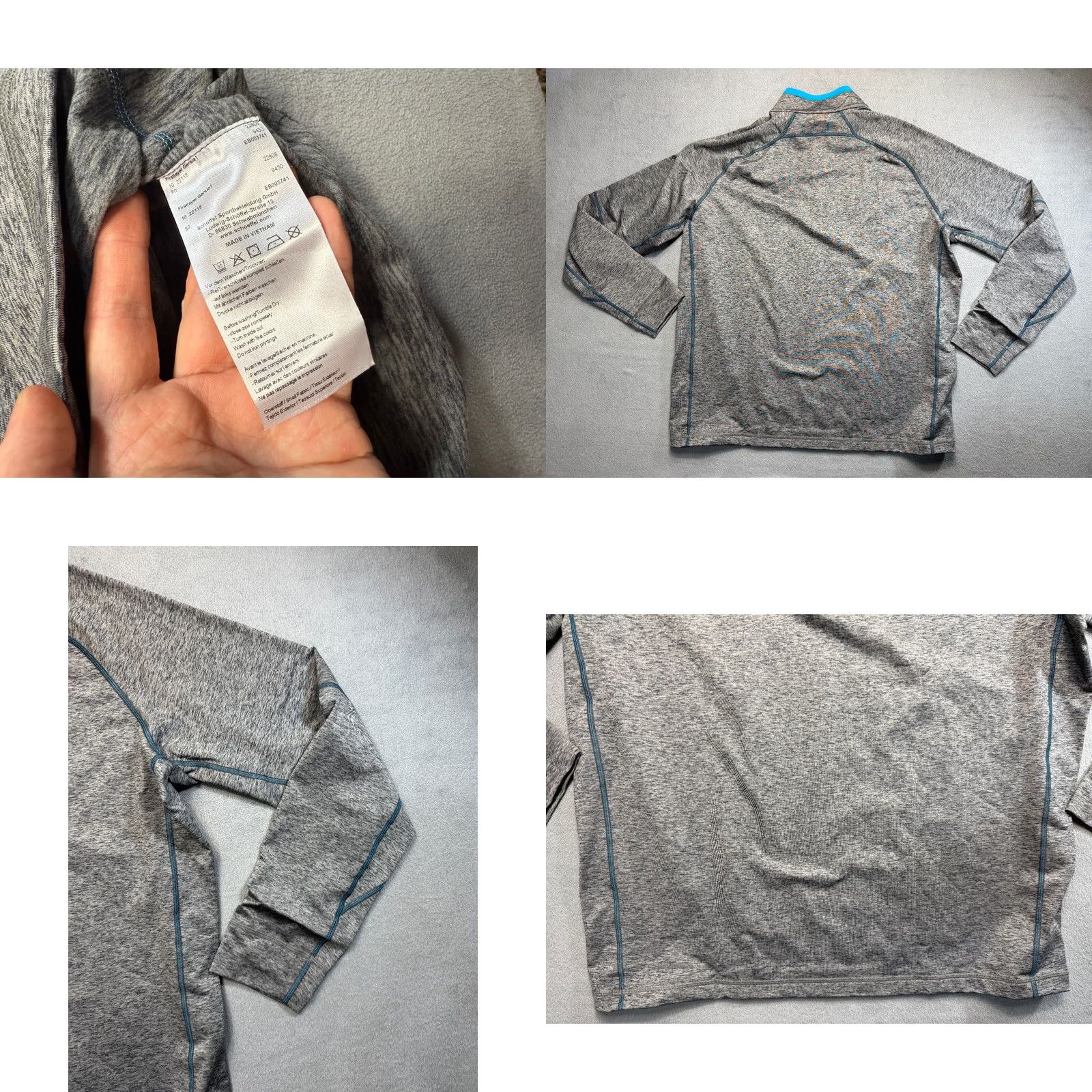 Vintage Schoffel Activewear Long Sleeve Mens 3XL Gray 1/4 Zip Shirt Size US XXL / EU 58 / 5 - 8 Thumbnail