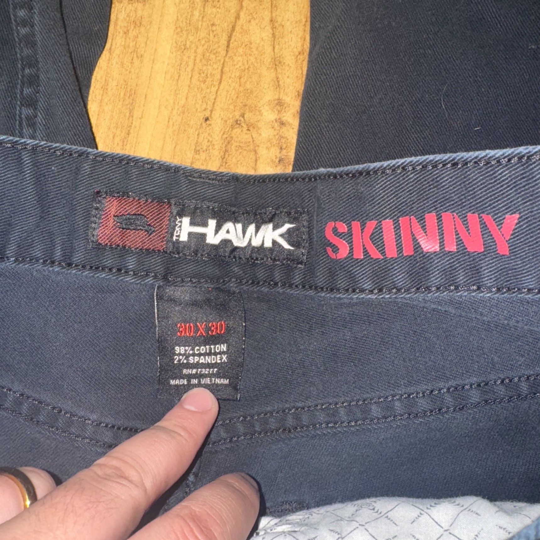 Vintage Hawk Jeans Skinny Black 30x30 Men Adult 30 Inseam Regular Size Tony Hawk Skateboarding Size US 30 / EU 46 - 4 Thumbnail