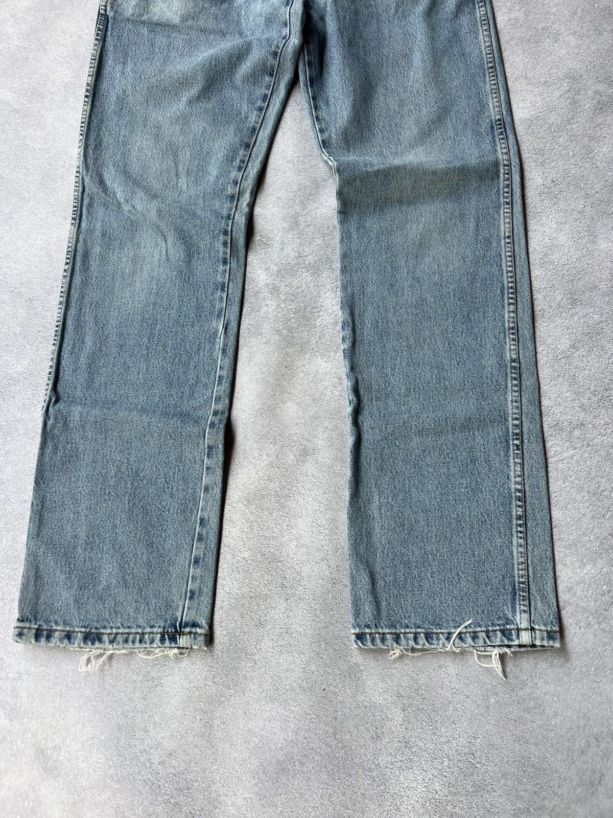 Wrangler 💙VINTAGE HYPE DISTRESSED y2k STYLE WRANGLER BLUE DENOM JEANS Size US 36 / EU 52 - 9 Thumbnail