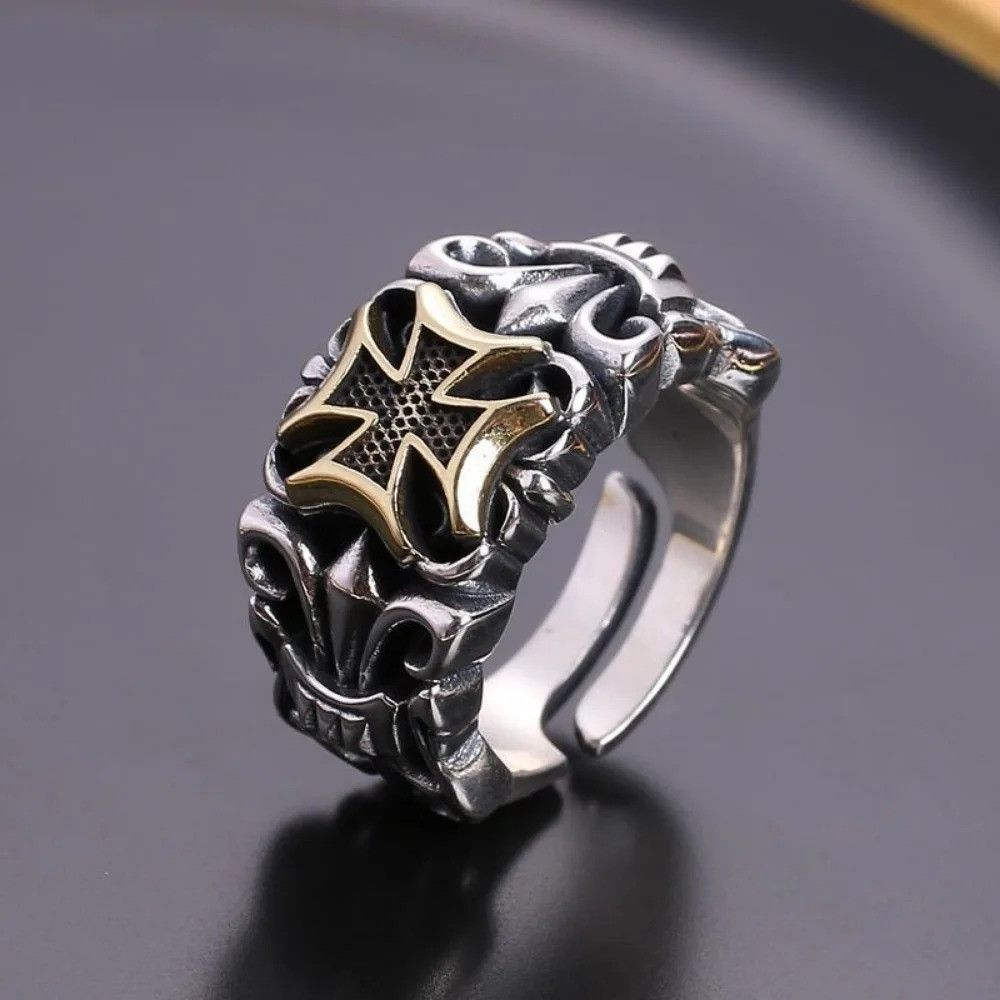 Jewelry × Vintage Large Cross Ring Size ONE SIZE - 1 Thumbnail