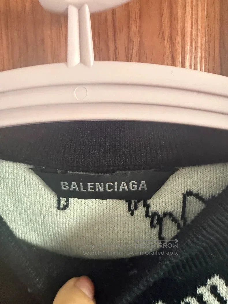 Balenciaga Balenciaga Black Logo Women's Sweater. Size US XS / EU 42 / 0 - 2 Thumbnail