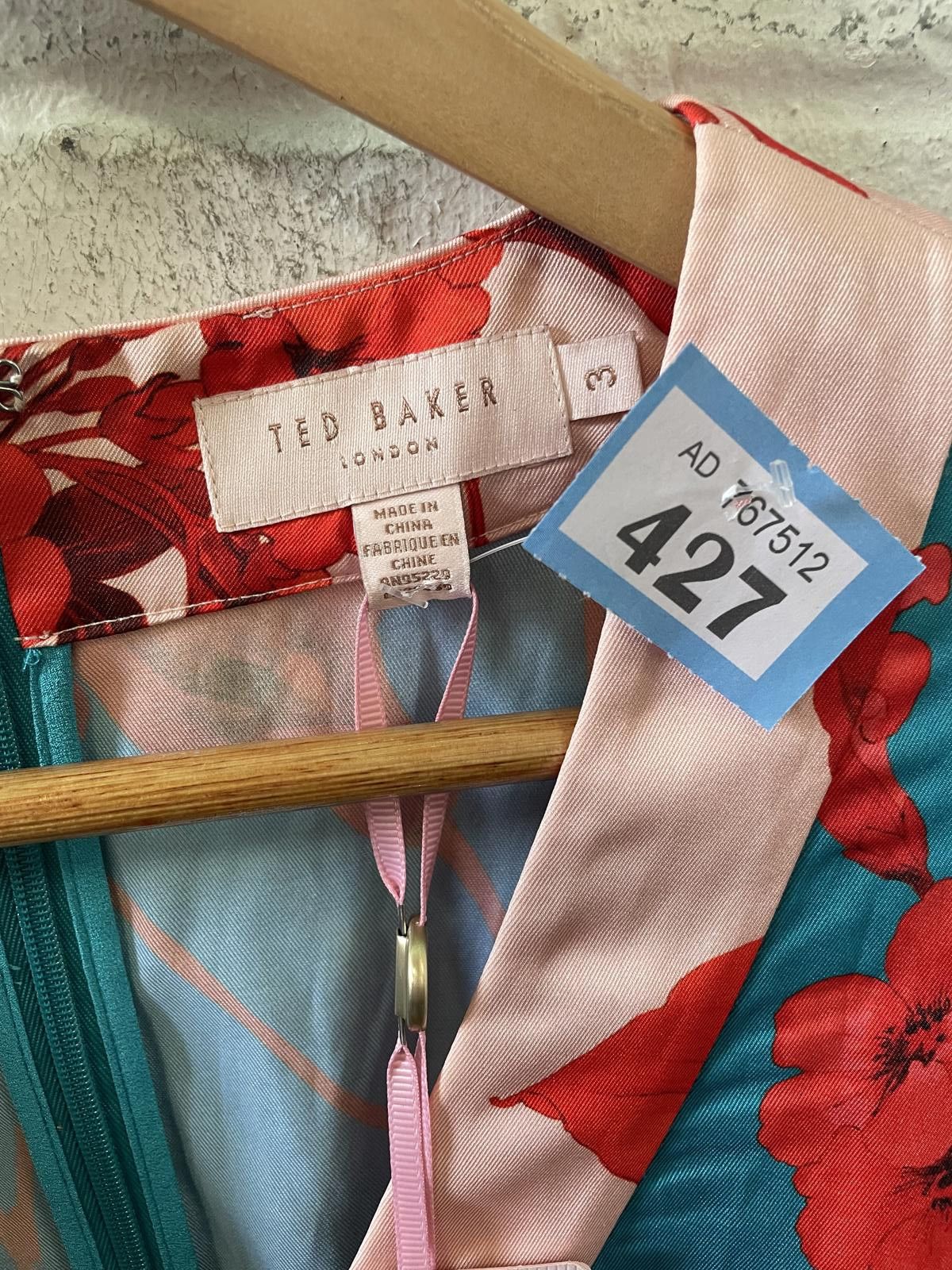 Ted Baker Ted Baker Floral Wrap Dress Turquoise and Red Size XL / US 12-14 / IT 48-50 - 2 Thumbnail