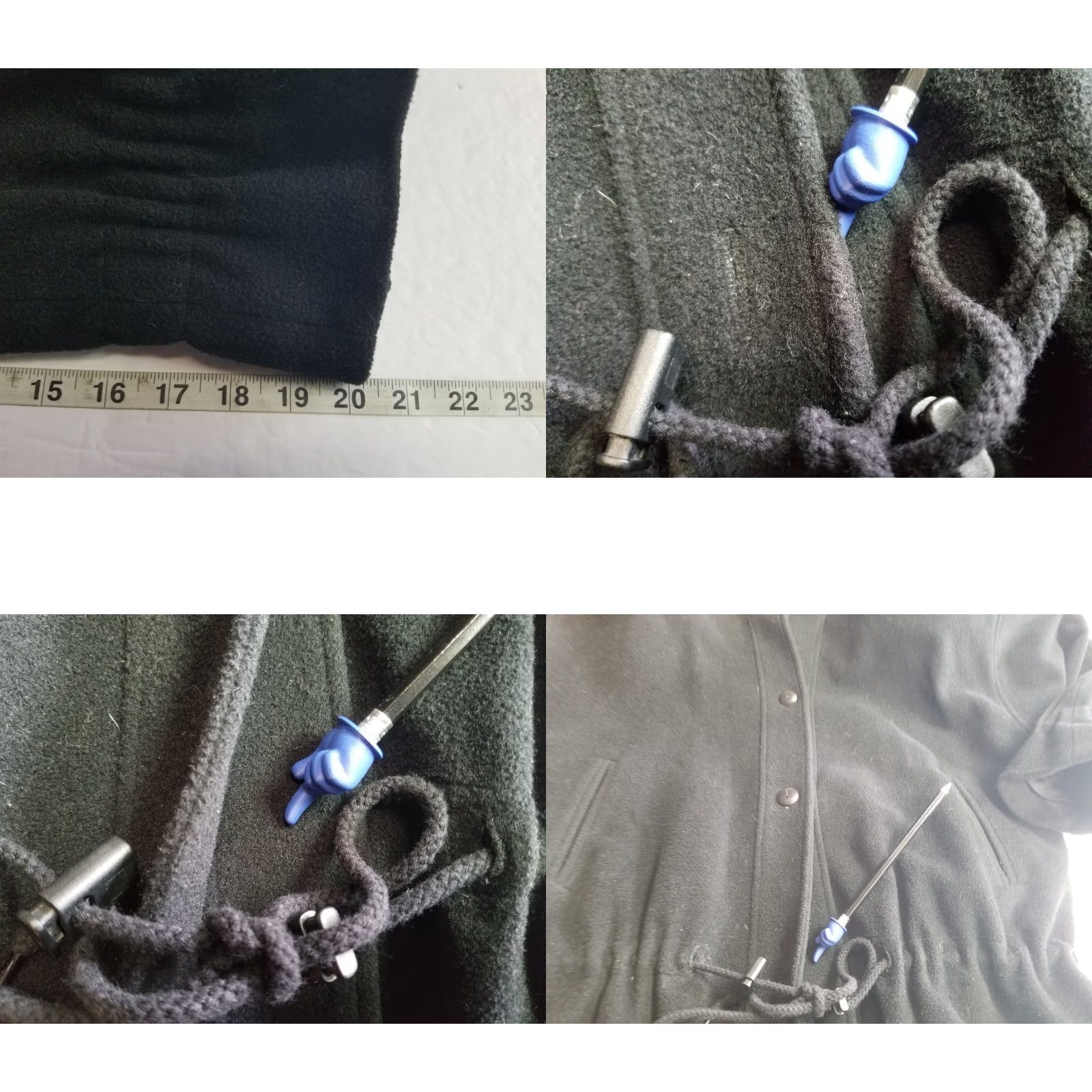 Vintage VINTAGE Braefair Coat Hooded Black Wool Women XL Pea Coat Measurements See All Pics Button Missing Women XL-2XL Size XL / US 12-14 / IT 48-50 - 8 Thumbnail