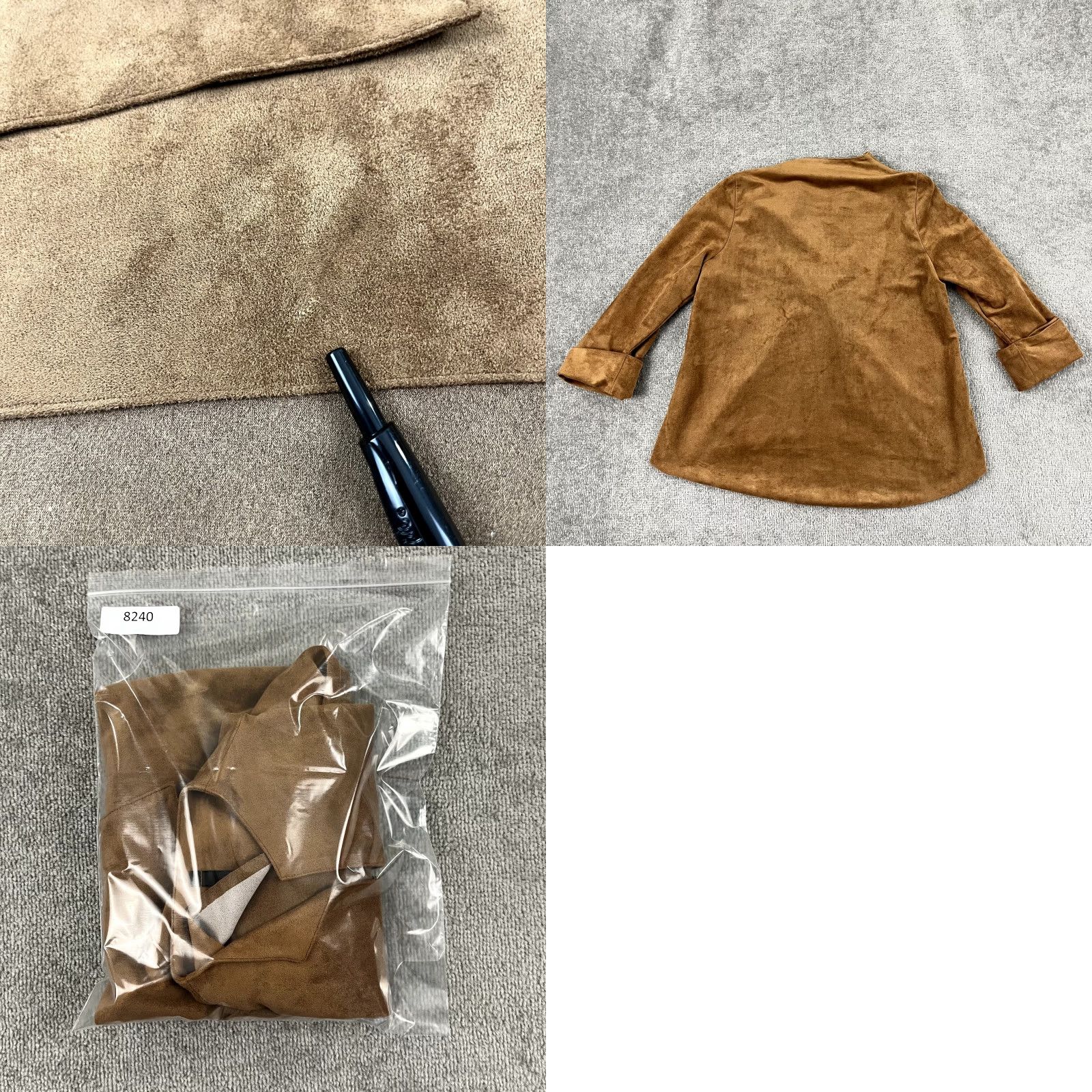 Vintage IC by CONNIE K Jacket Womens Small Brown Faux Suede Swing Asymmetric 1 Button Jacket Womens Small Brown Faux Suede Swing Asymmetric 1 Button Size S / US 4 / IT 40 - 8 Thumbnail