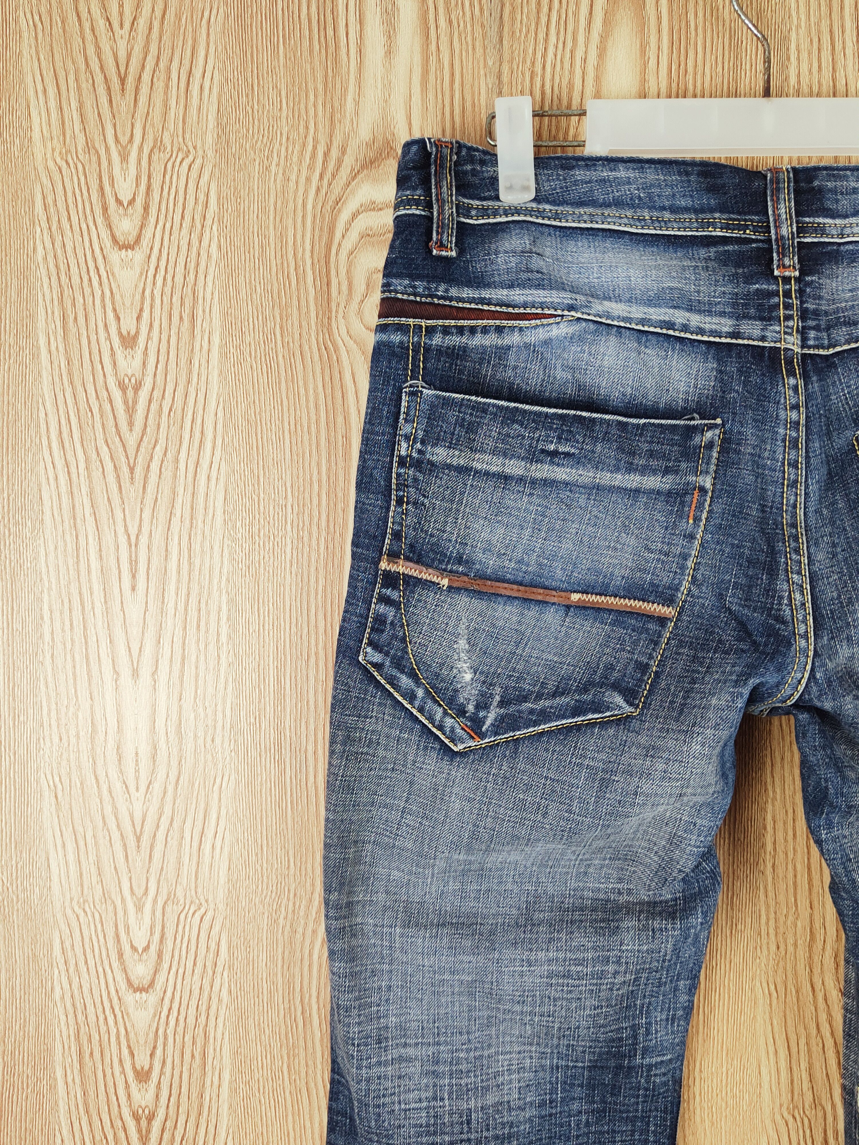 Hang Ten Hang Ten Dark Blue Distressed Ripped Jeans #S2704 Size US 33 - 9 Thumbnail