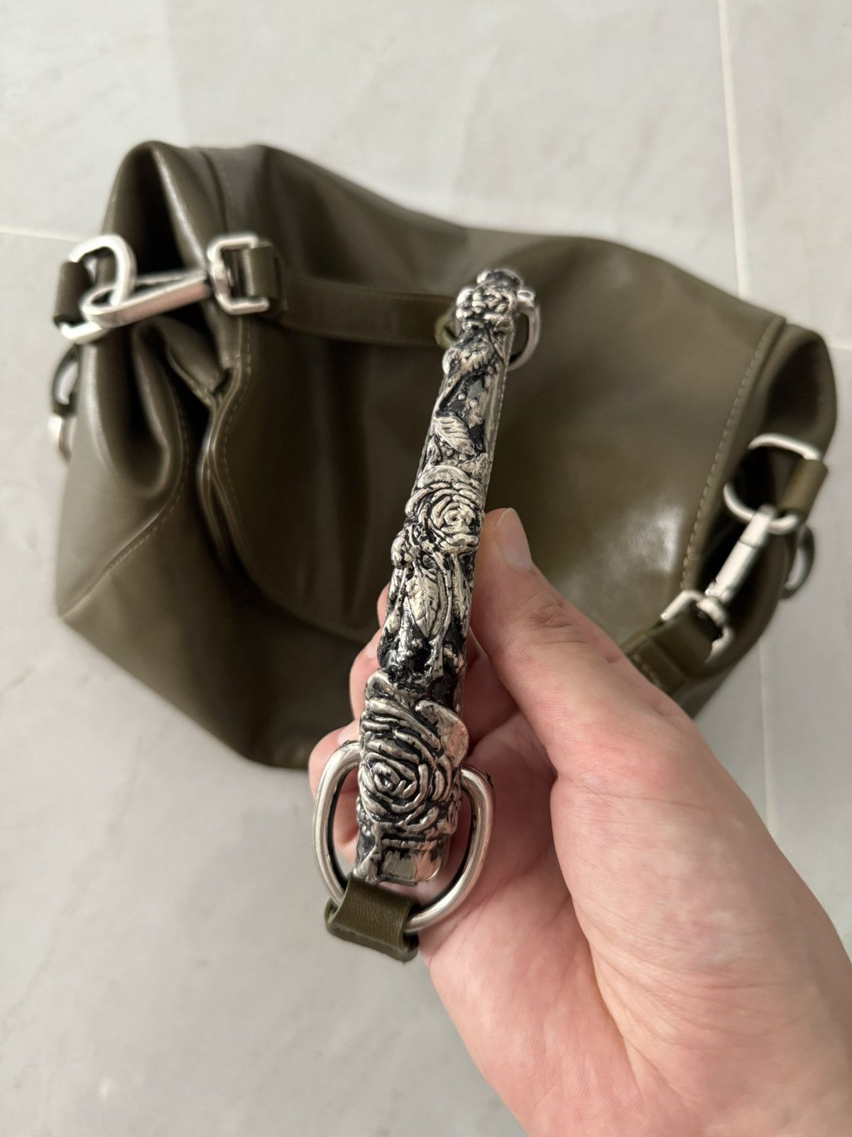 Enfants Riches Deprimes Enfants Riches Deprimes Runway Rose Heavy Silver Handle Bag Size ONE SIZE - 2 Thumbnail