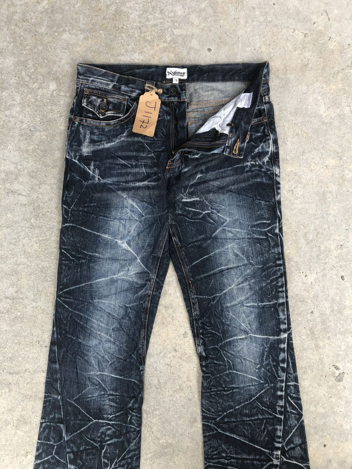 If Six Was Nine Japanese Nylaus Flared Jeans Distressed Jeans Size US 30 / EU 46 - 3 Thumbnail