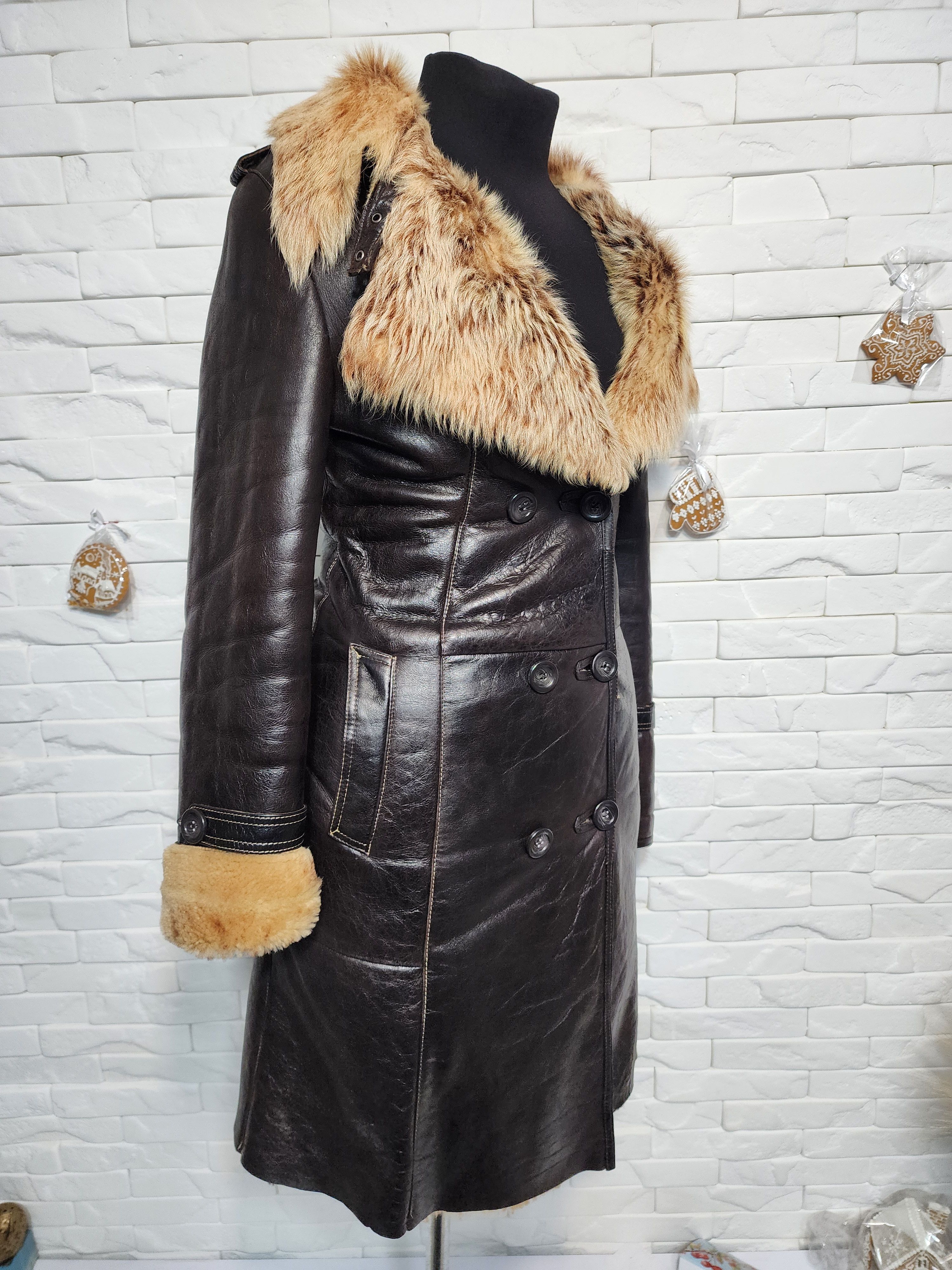 Furla Brown Goat Fur Sheepskin Coat: Women's Winter Coat Size S / US 4 / IT 40 - 3 Thumbnail