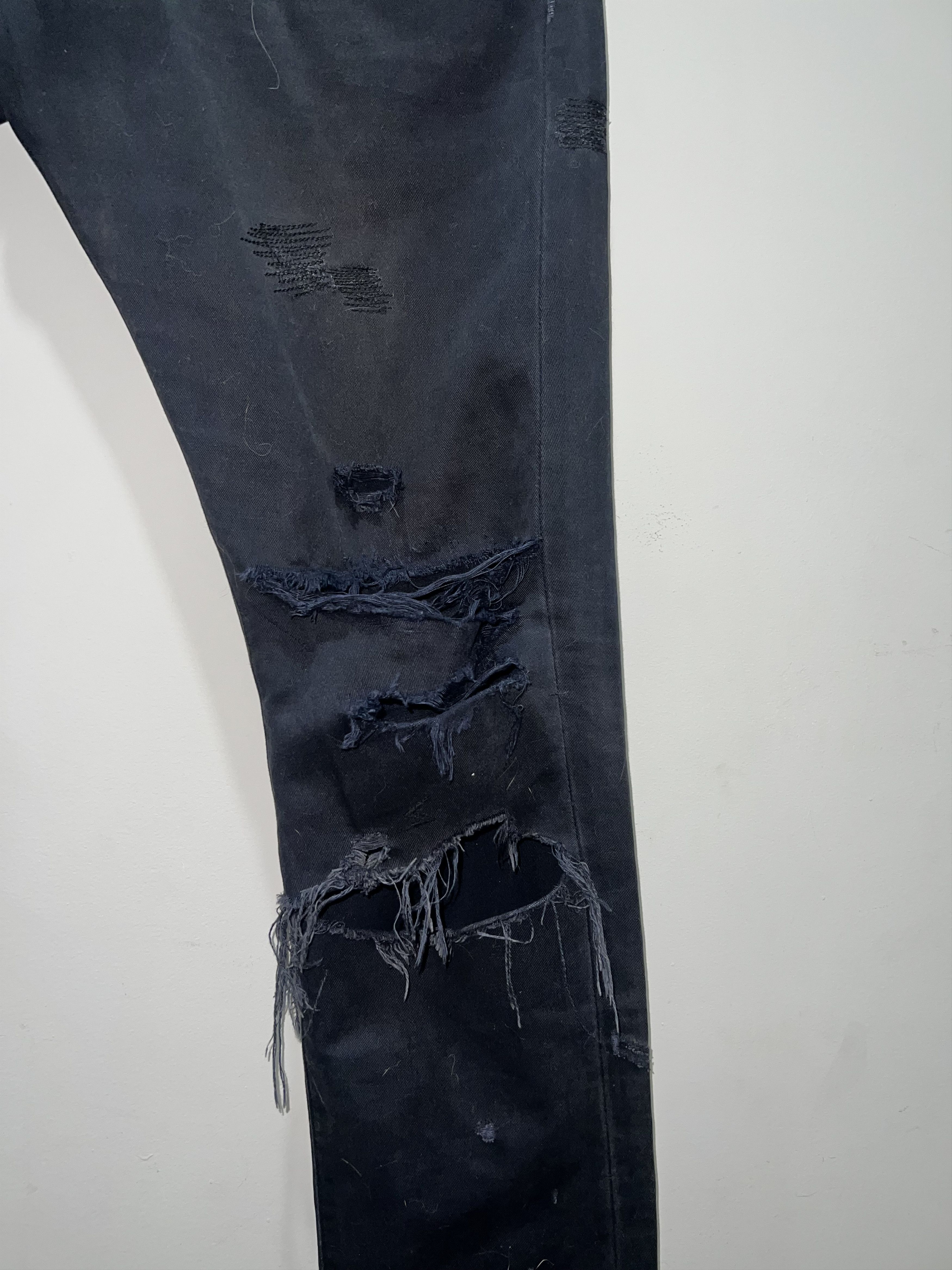 Undercover SS05 Graffiti Patch Distressed Dark Navy Twill Jeans Size US 32 / EU 48 - 7 Thumbnail
