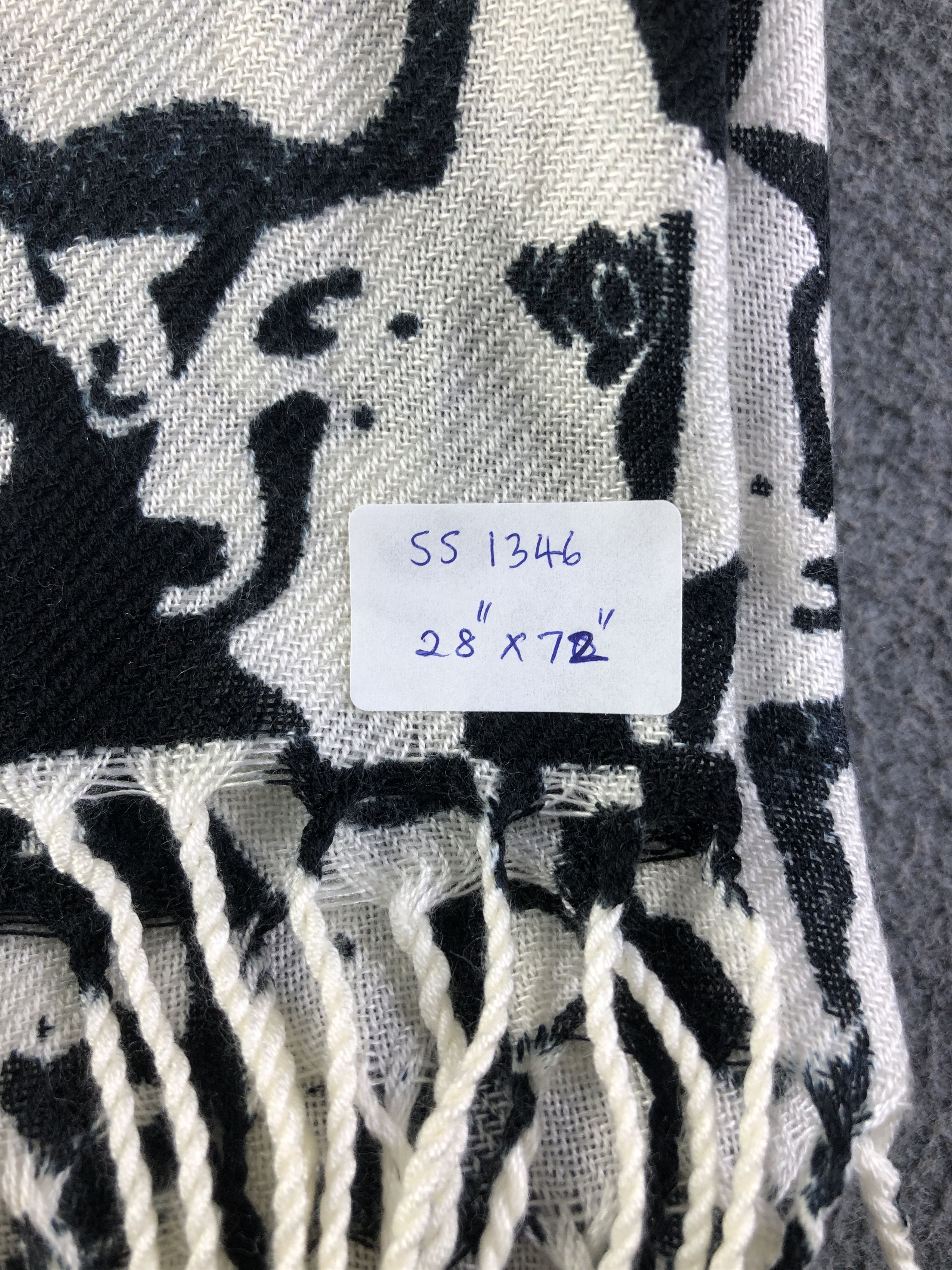 Japanese Brand Face Design Scarf / Muffler / Neckwear SS1346 Size ONE SIZE - 5 Thumbnail