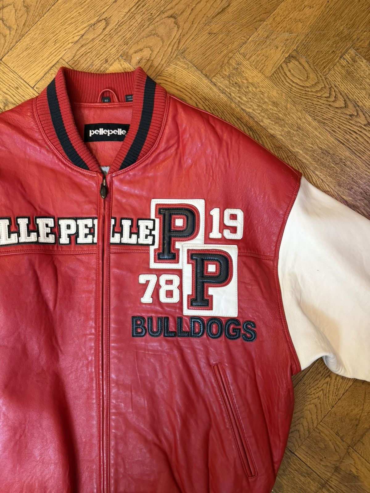 Pelle Pelle Vintage Pelle Pelle 1978 Bulldog leather varsity jacket Size US XL / EU 56 / 4 - 8 Thumbnail