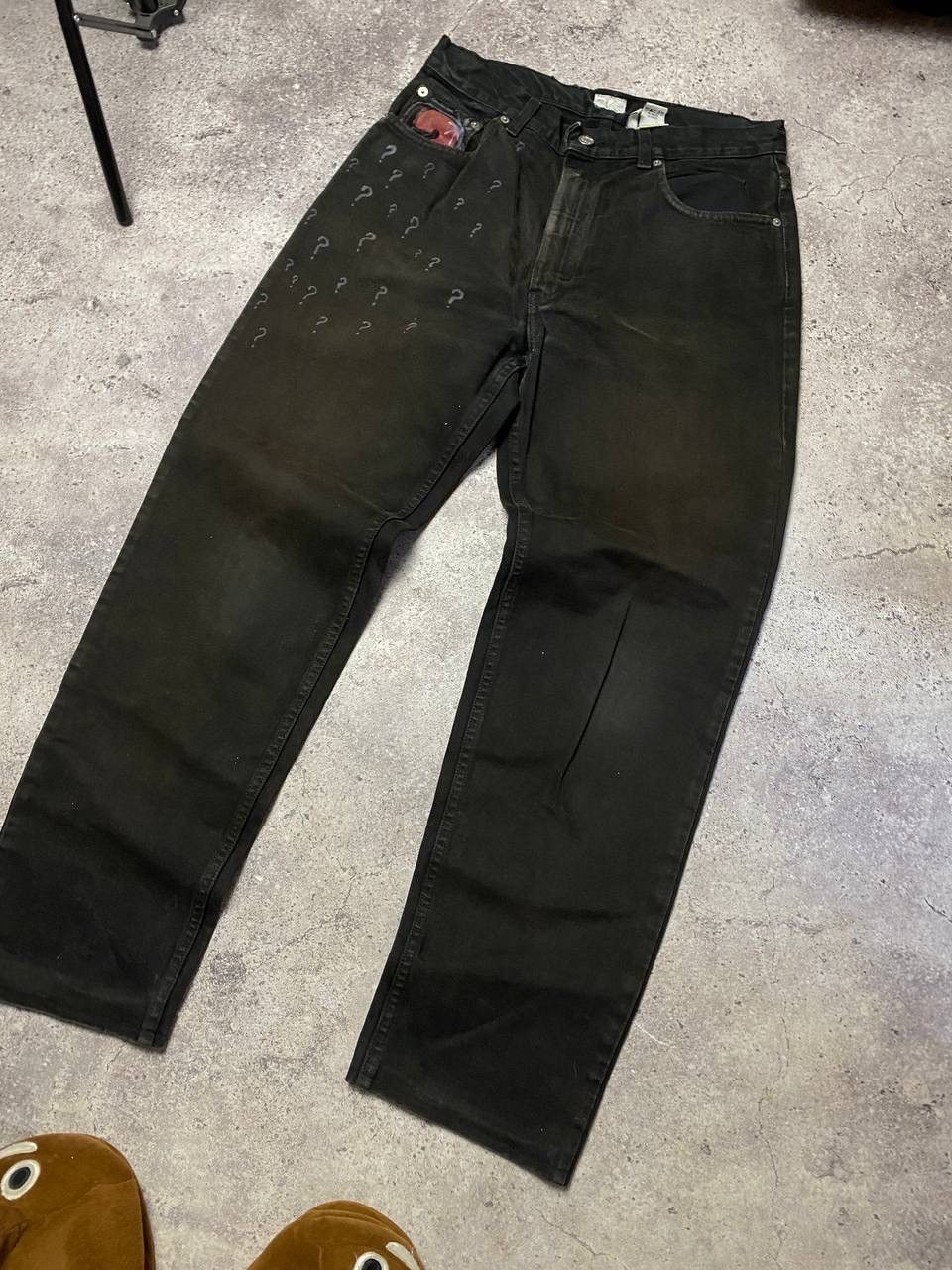 Calvin Klein × Vintage Crazy Custom Baggy Calvin Klein Pants Denim Distressed Y2K Size US 31 - 9 Thumbnail