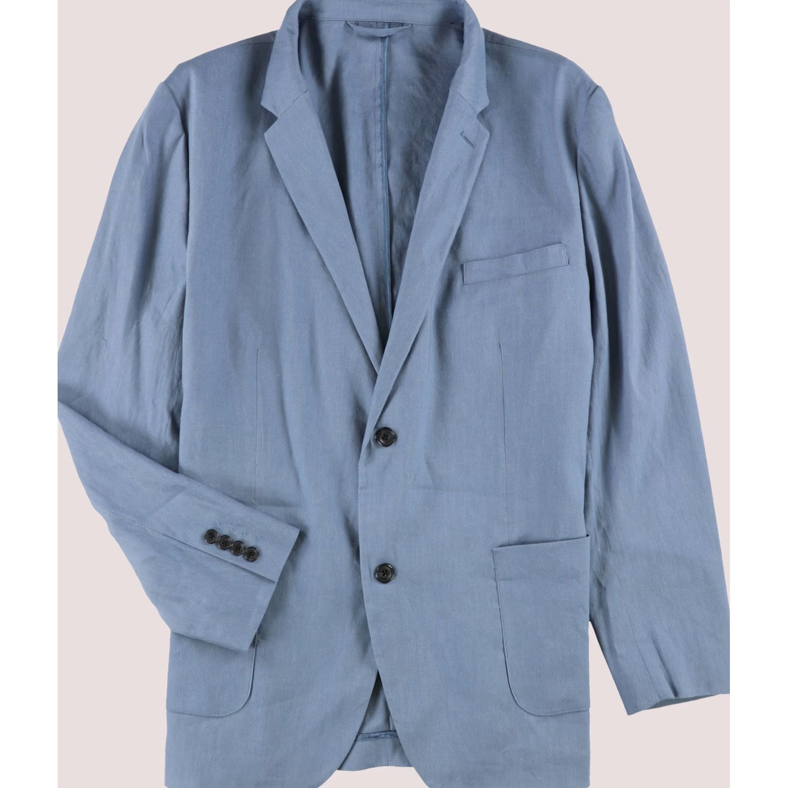 Alfani Alfani Mens Linen Blend Stretch Blazer Jacket, medblue, XL Size 46R - 1 Thumbnail