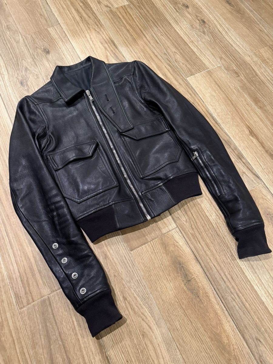 Rick Owens SS17 Rick Owens Walrus Cropped Leather Jacket Size US M / EU 48-50 / 2 - 3 Thumbnail